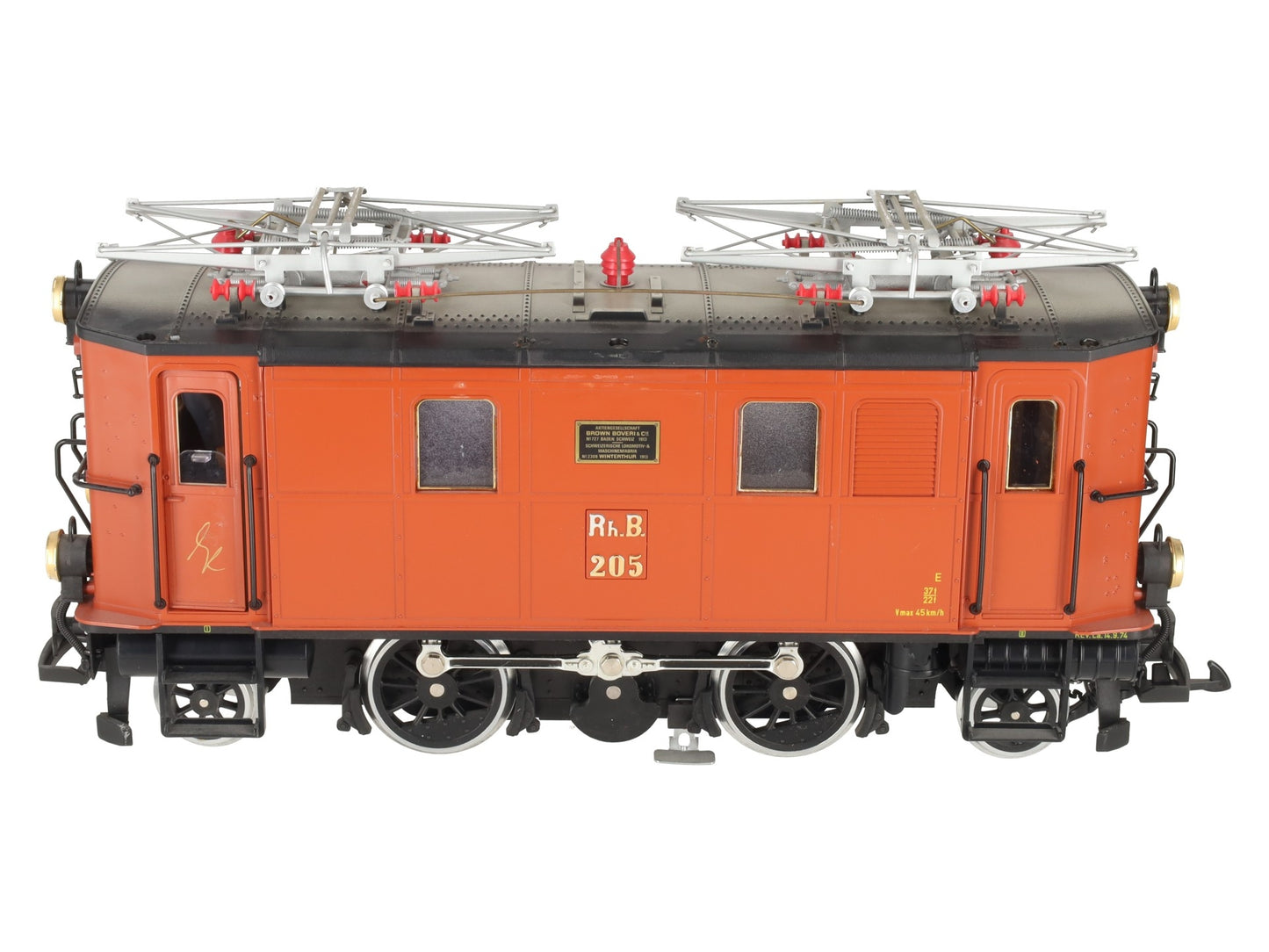 LGB 2045 G Scale RhB Electric Locomotive #205 VG/Box
