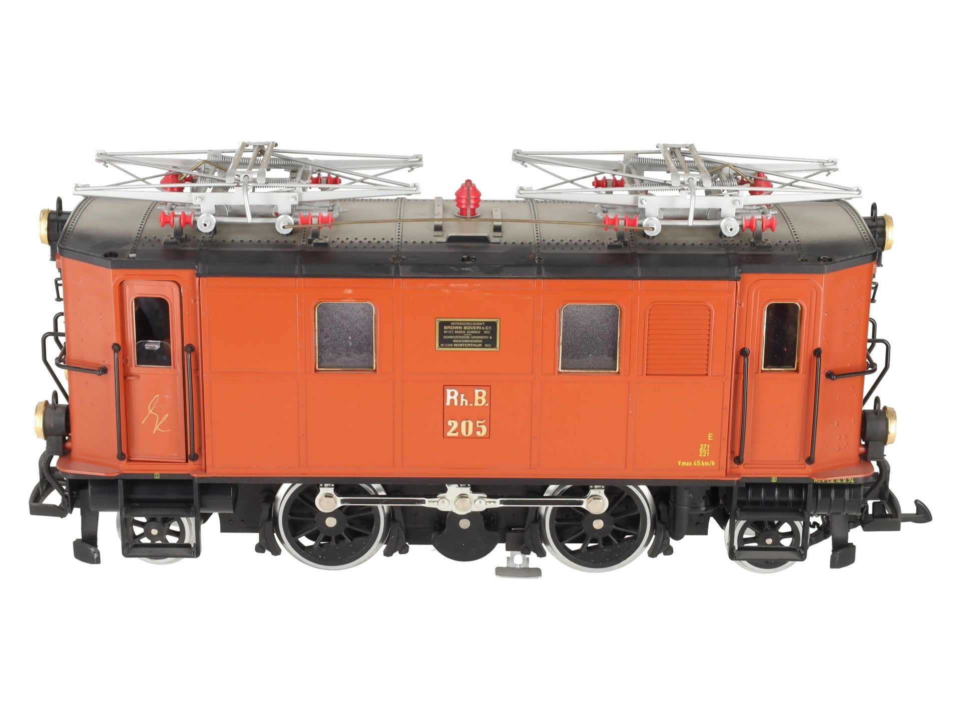 LGB 2045 G Scale RhB Electric Locomotive #205 VG/Box