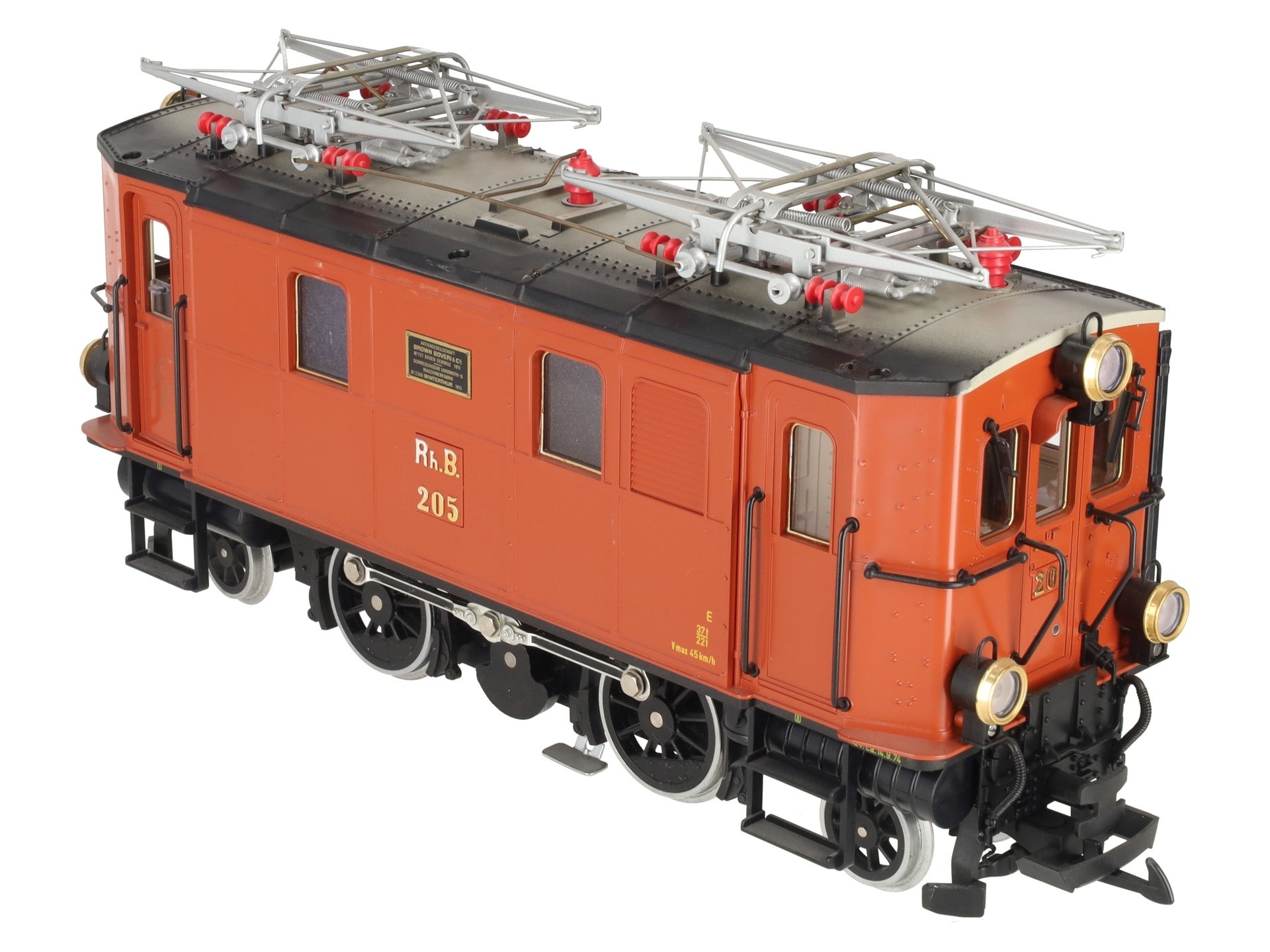 LGB 2045 G Scale RhB Electric Locomotive #205 VG/Box