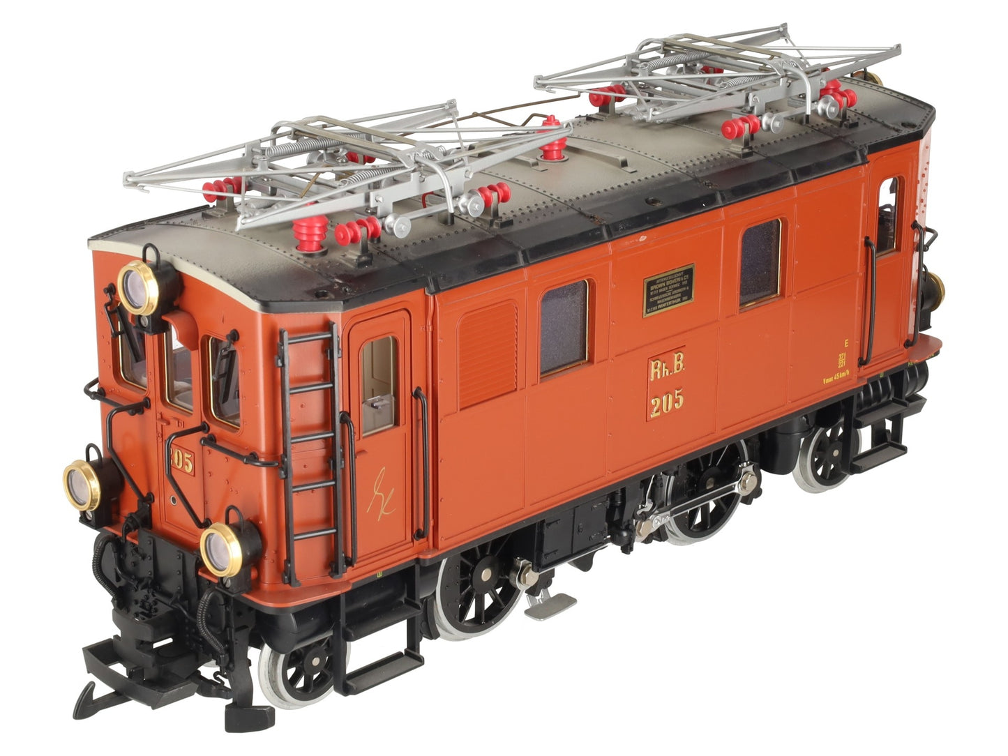 LGB 2045 G Scale RhB Electric Locomotive #205 VG/Box