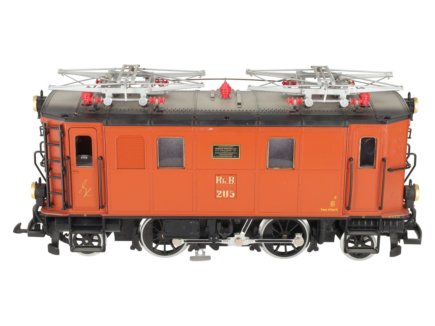 LGB 2045 G Scale RhB Electric Locomotive #205 VG/Box