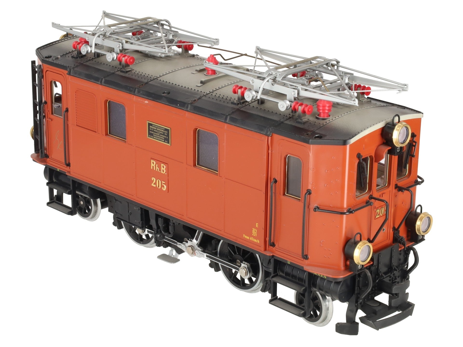LGB 2045 G Scale RhB Electric Locomotive #205 VG/Box