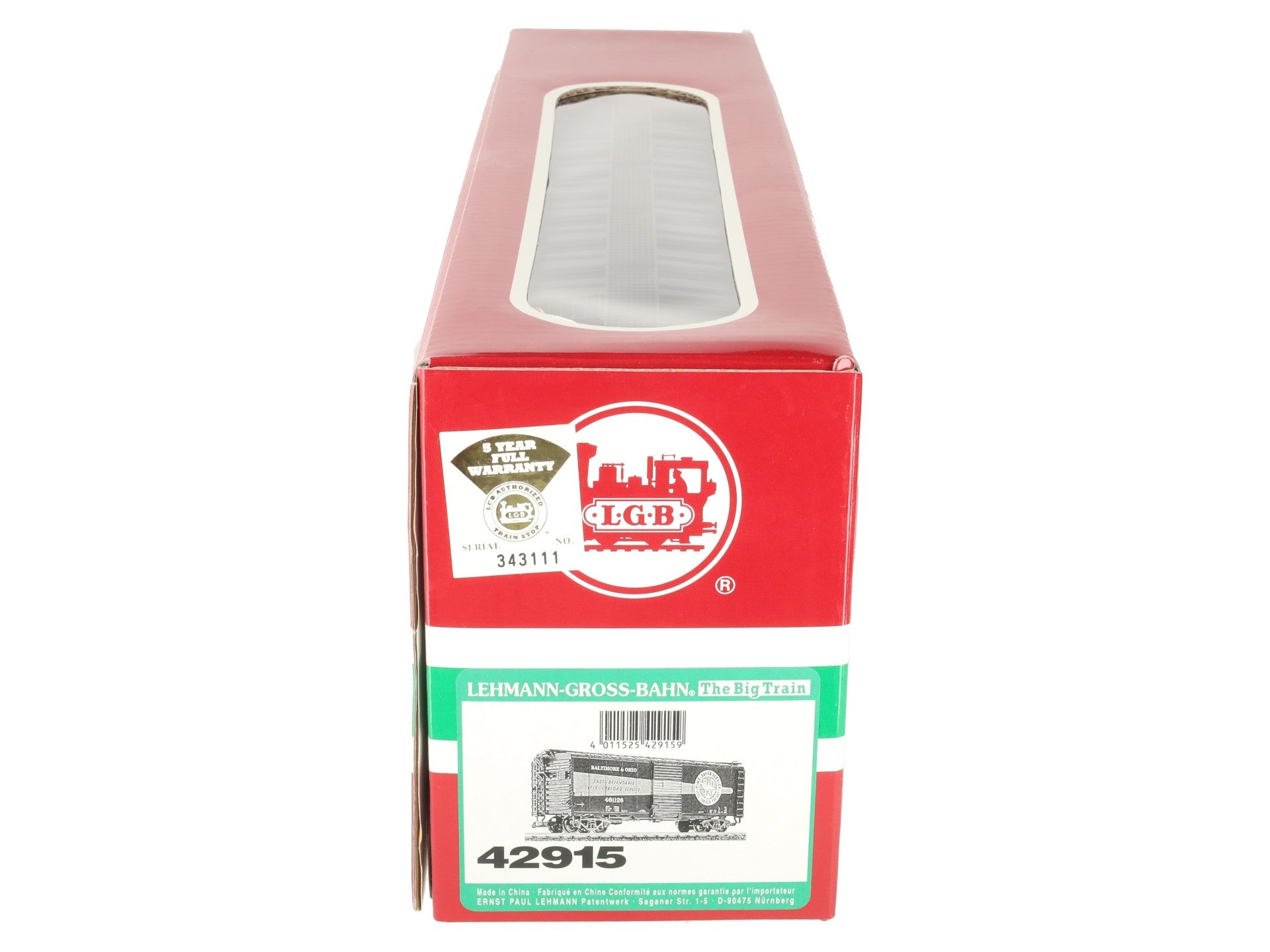 LGB 42915 G Scale Baltimore & Ohio Boxcar EX/Box