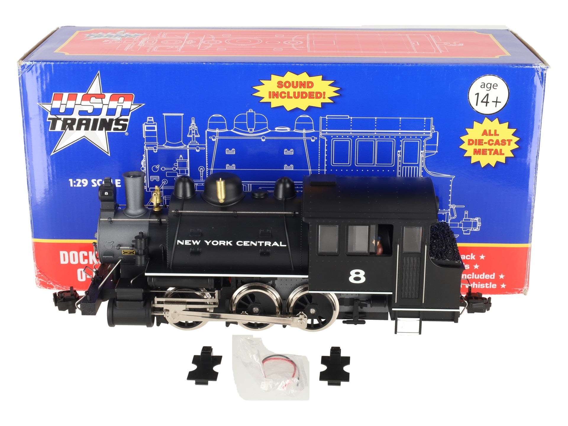 USA Trains R20055 G New York Central Dockside 0-6-0T Steam Locomotive EX/Box