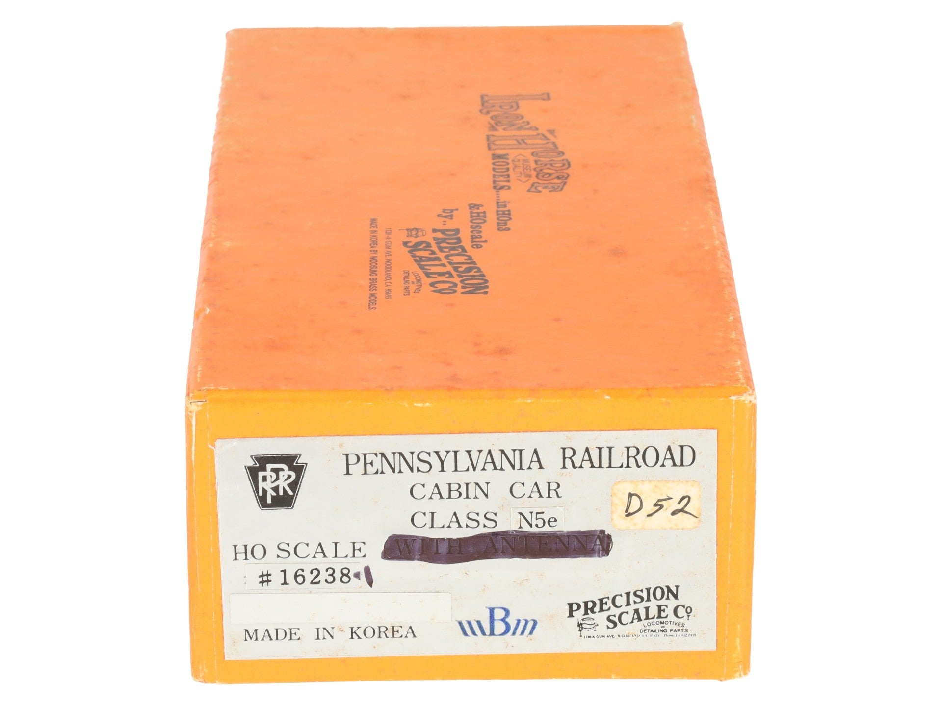Precision Scale 16238 HO Pennsylvania Railroad Cabin Car Class N5E w/o Antenna EX/Box