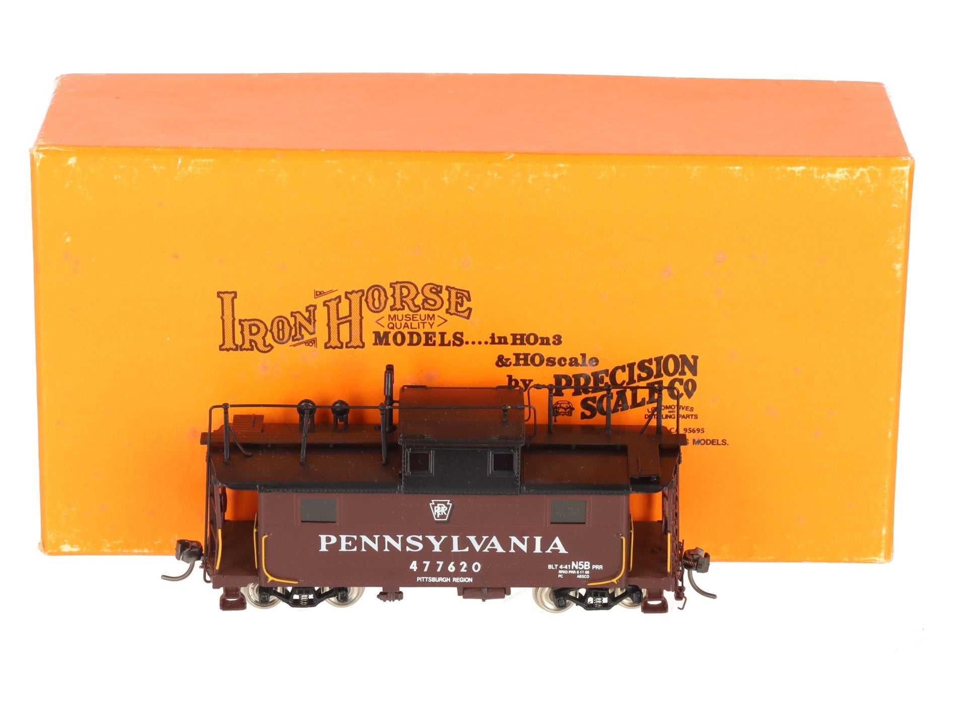 Precision Scale Co. 16230-1 BRASS HO Pennsylvania N5b Cabin Car w/Antenna LN/Box