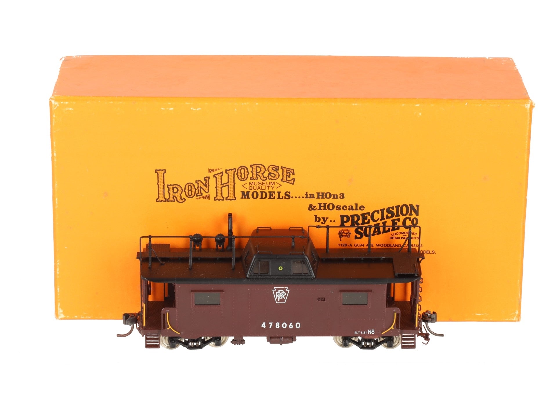 Precision Scale Co. 16240-2 HO BRASS Pennsylvania N8 Cabin Car - Painted LN/Box
