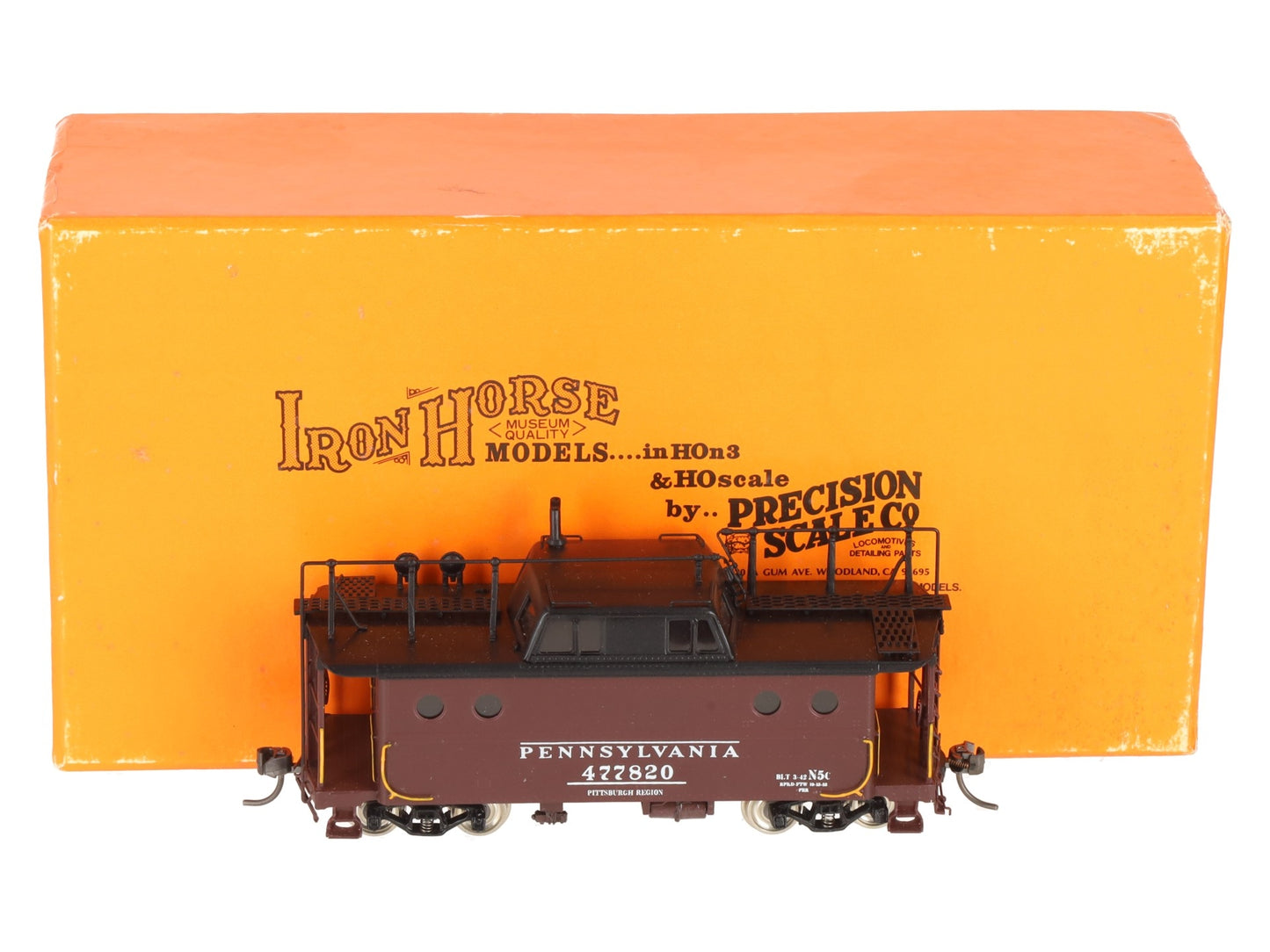 Precision Scale Co. 16234-1 HO BRASS PRR N5c Cabin Car w/ Antenna - Painted LN/Box