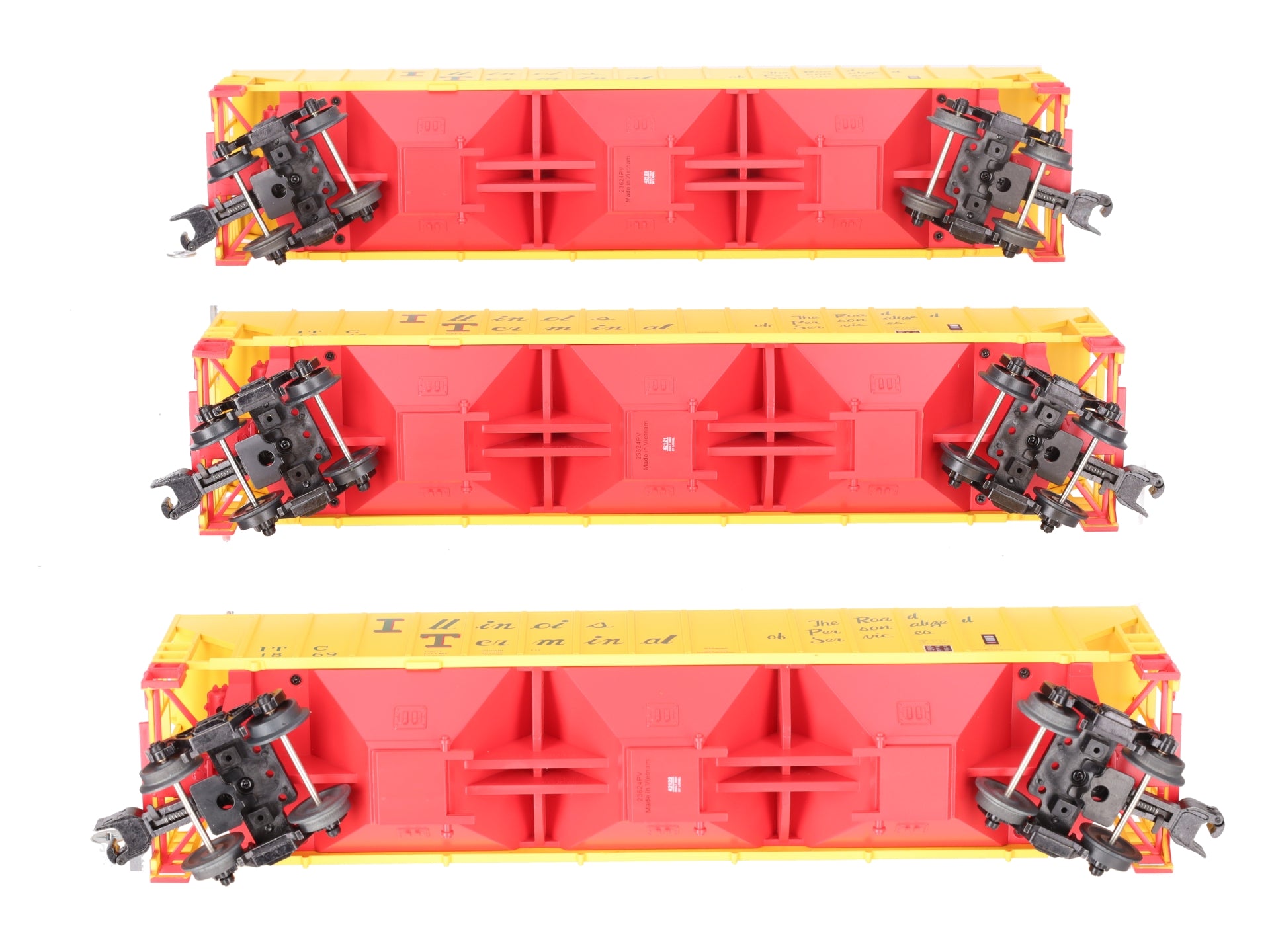 Lionel 2442120 O Gauge Illinois Terminal PS-2CD Covered Hopper 3-Pack LN/Box
