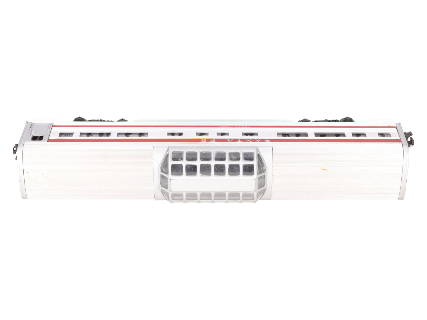 Lionel 2562 Vintage O Santa Fe Regal Pass Red Stripe Aluminum Vista Dome Car VG