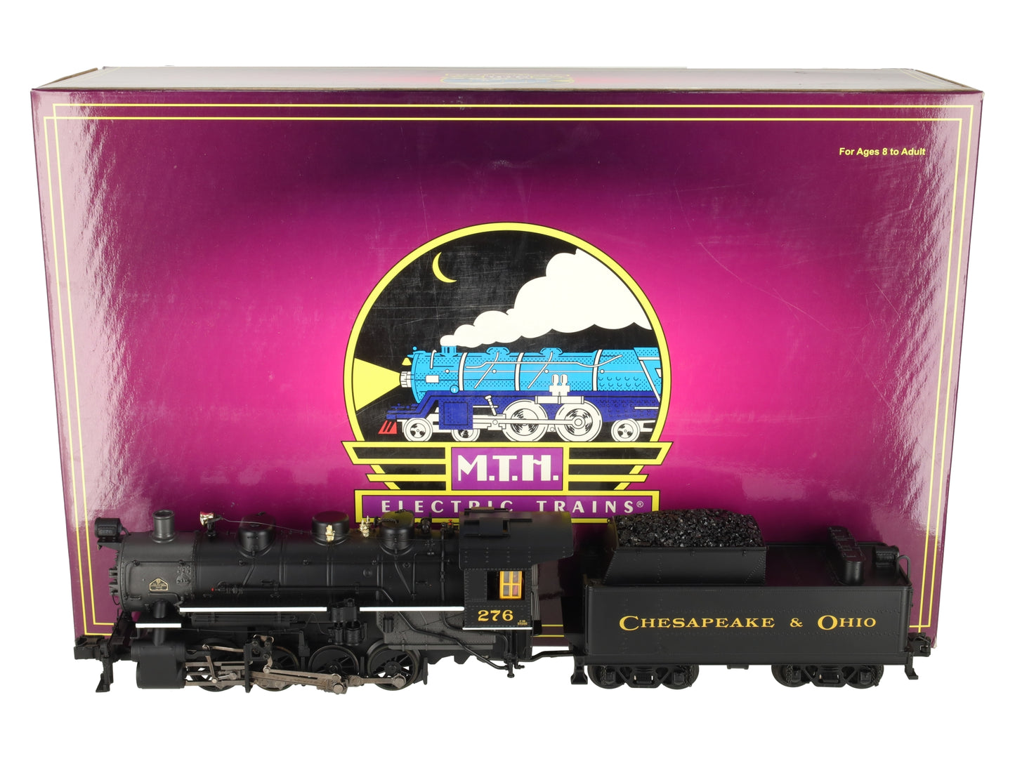 MTH 20-3147-1 O Gauge Chesapeake & Ohio 0-8-0 Steam Engine w/PS2 #276 EX/Box