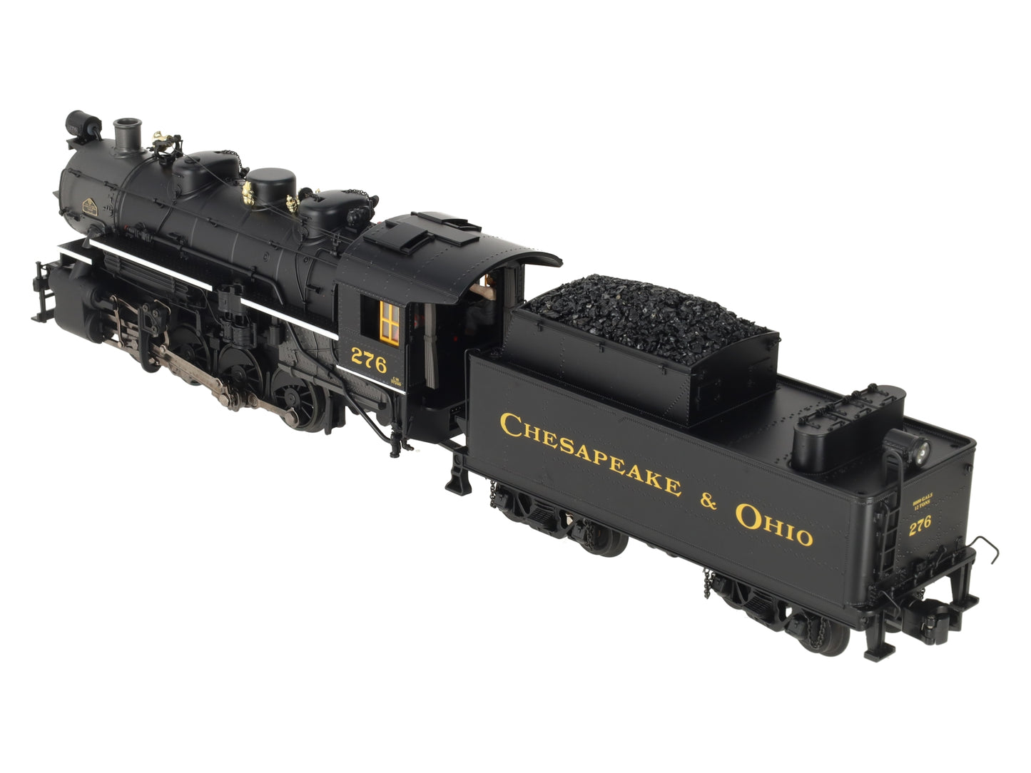 MTH 20-3147-1 O Gauge Chesapeake & Ohio 0-8-0 Steam Engine w/PS2 #276 EX/Box