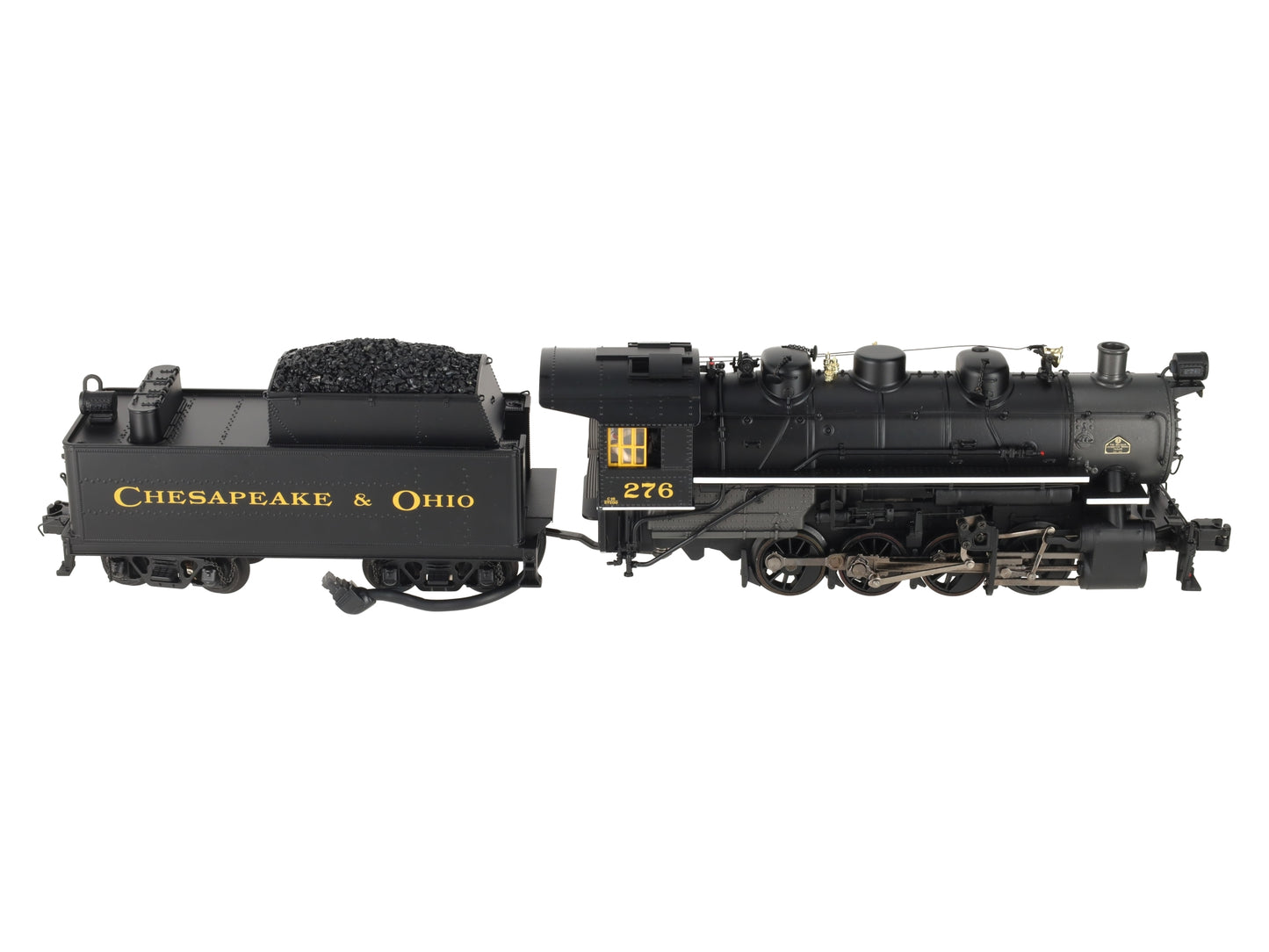 MTH 20-3147-1 O Gauge Chesapeake & Ohio 0-8-0 Steam Engine w/PS2 #276 EX/Box