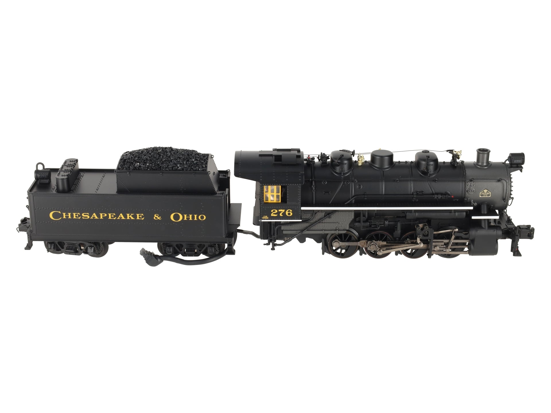 MTH 20-3147-1 O Gauge Chesapeake & Ohio 0-8-0 Steam Engine w/PS2 #276 EX/Box