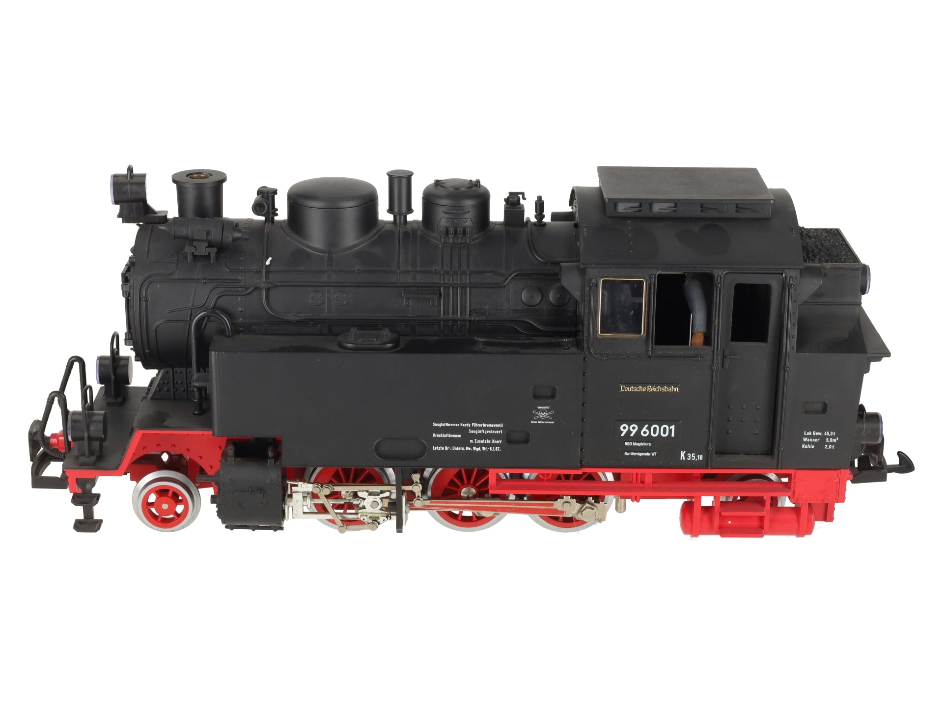 LGB 2080S G Scale 2-6-2 Powered Tank Steam Locomotive w/Sound #99 6001 EX/Box