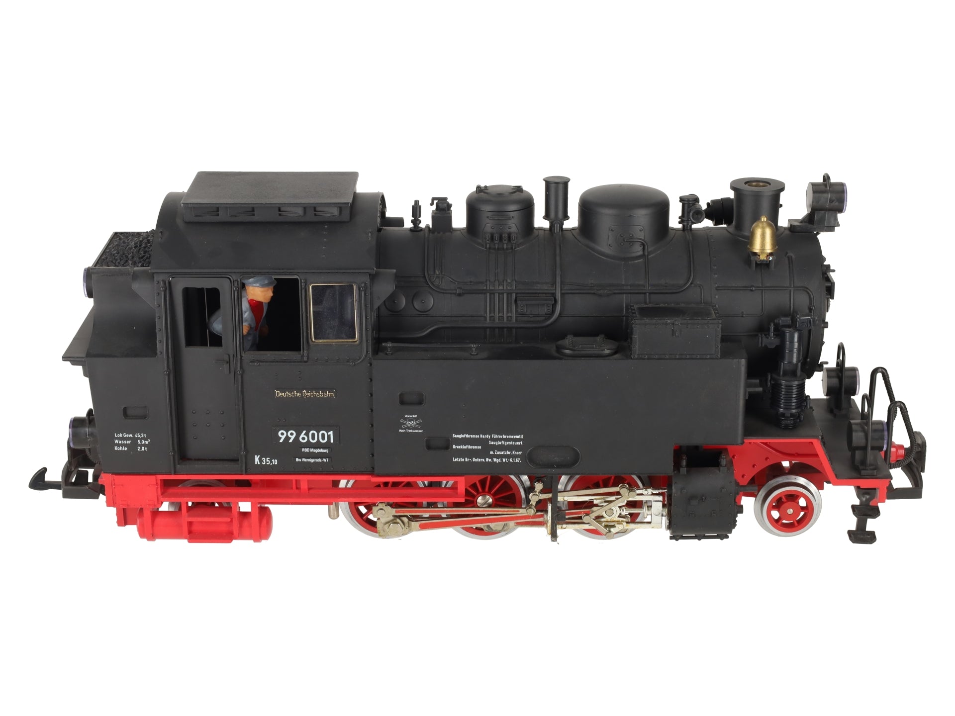 LGB 2080S G Scale 2-6-2 Powered Tank Steam Locomotive w/Sound #99 6001 EX/Box