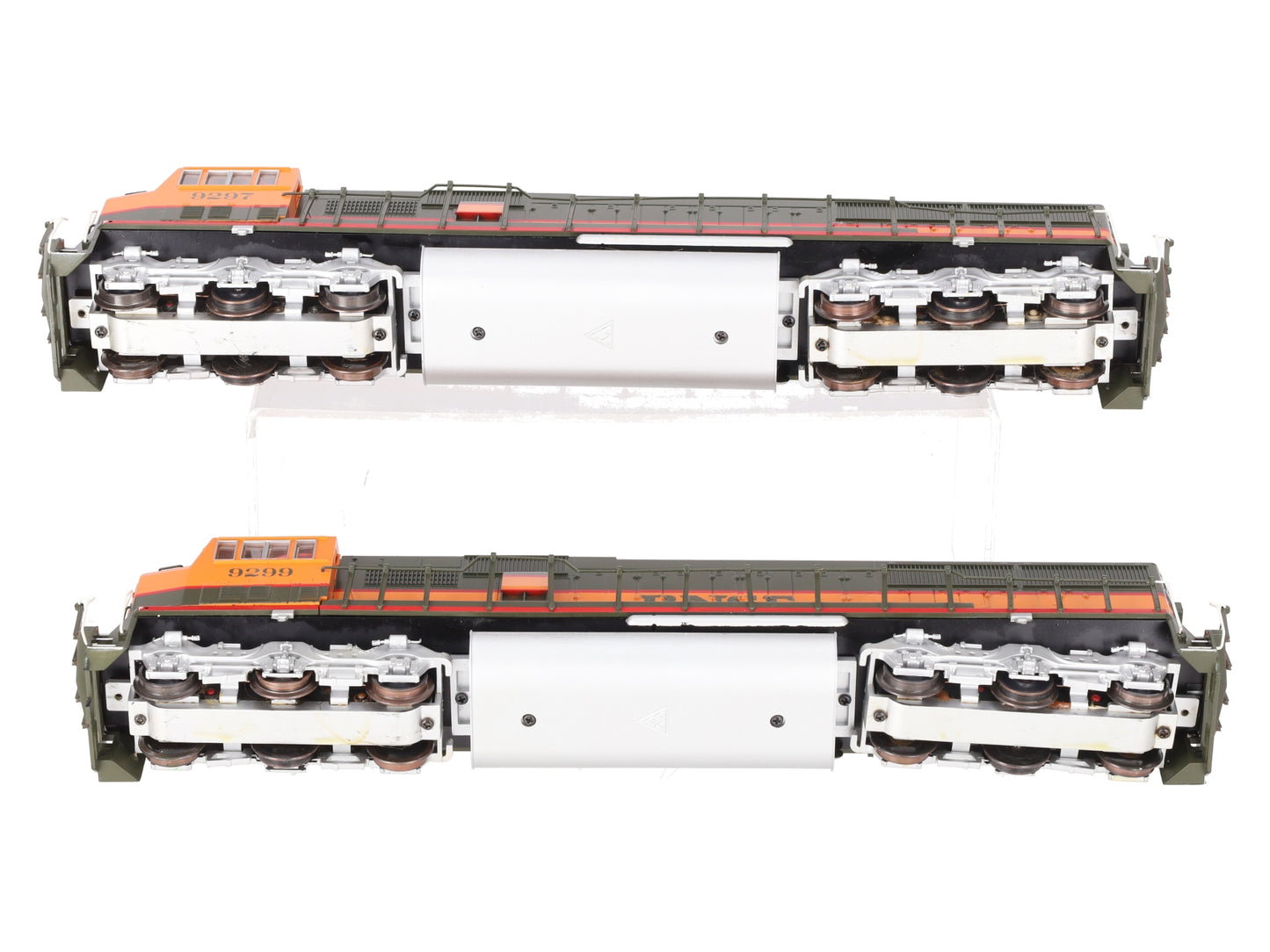 American Models S Scale BNSF SD60 Wide Cab Diesel Locomotive Set #9297/9299 EX/Box
