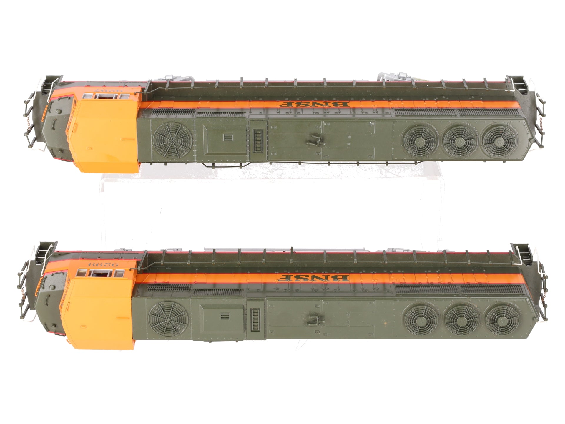 American Models S Scale BNSF SD60 Wide Cab Diesel Locomotive Set #9297/9299 EX/Box