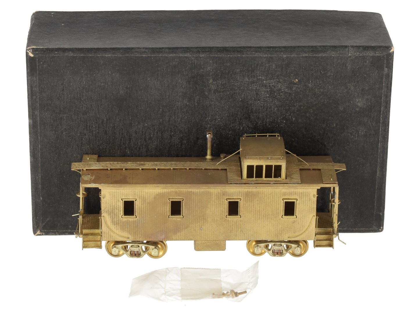 Hallmark Models HO BRASS MKT Katy Wood Sheathed Caboose - Unpainted EX/Box