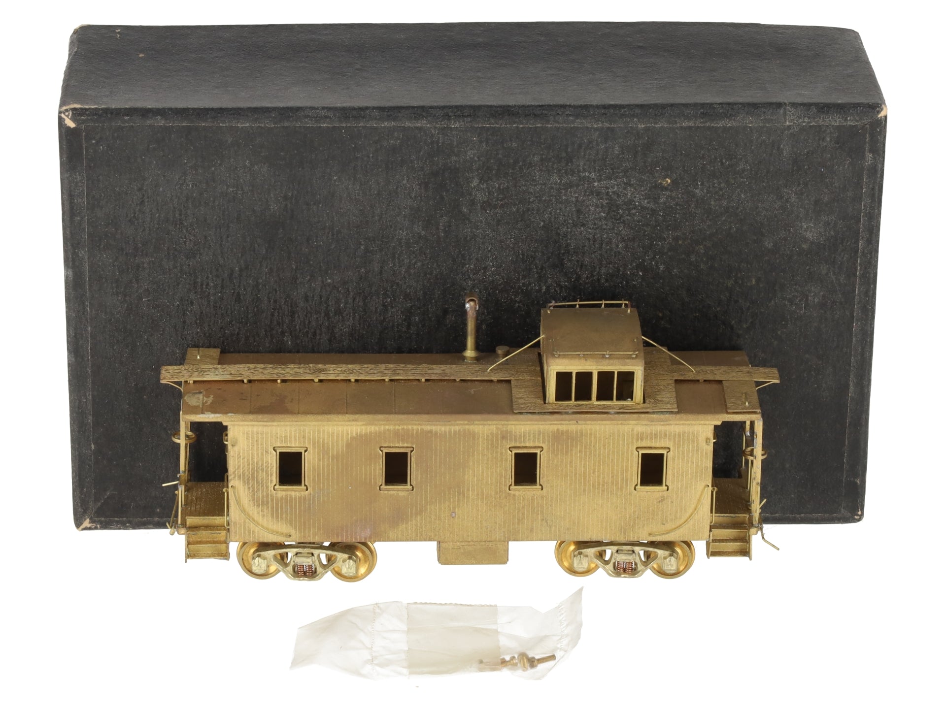 Hallmark Models HO BRASS MKT Katy Wood Sheathed Caboose - Unpainted EX/Box