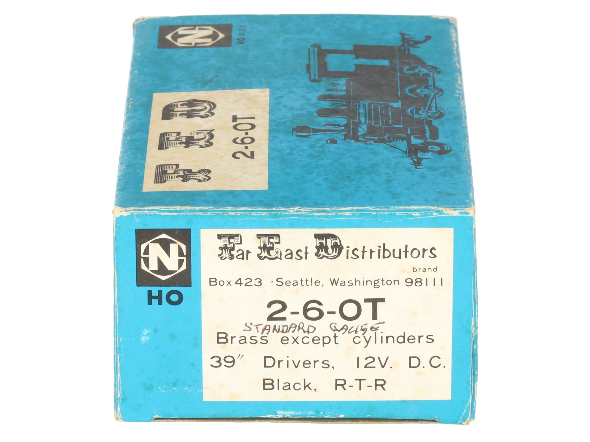Far East Distributors HO Brass 2-6-0T Steam Locomotive EX/Box