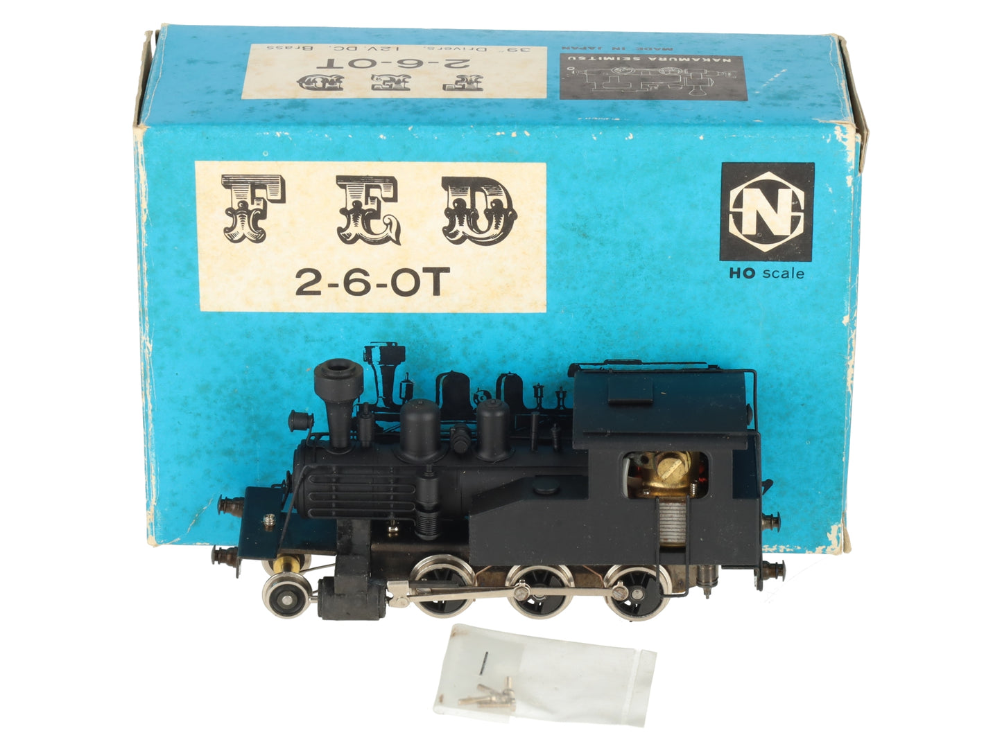 Far East Distributors HO Brass 2-6-0T Steam Locomotive EX/Box