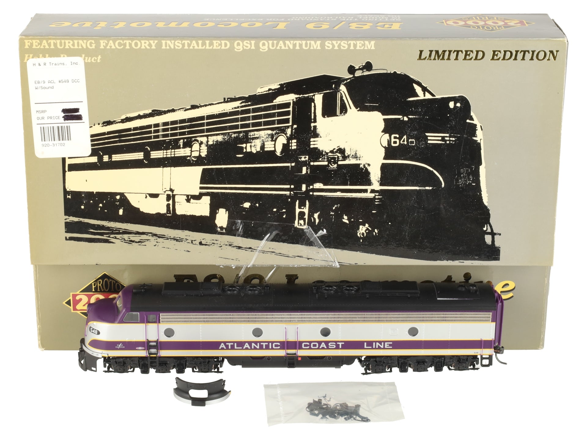 Proto 2000 920-31702 HO ACL E8/9 Loocmotive #548 w/ Sound/DCC/Mars Light EX/Box