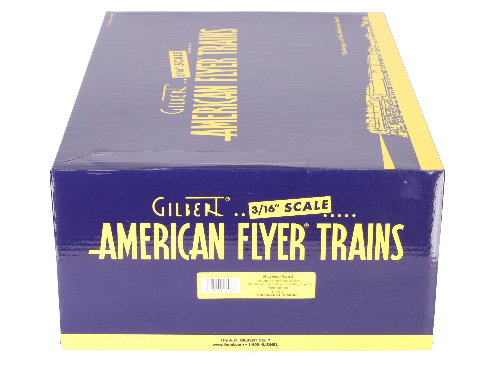 Lionel 2119310 S American Flyer US Army Hospital Car Pack (Pack of 4) LN/Box