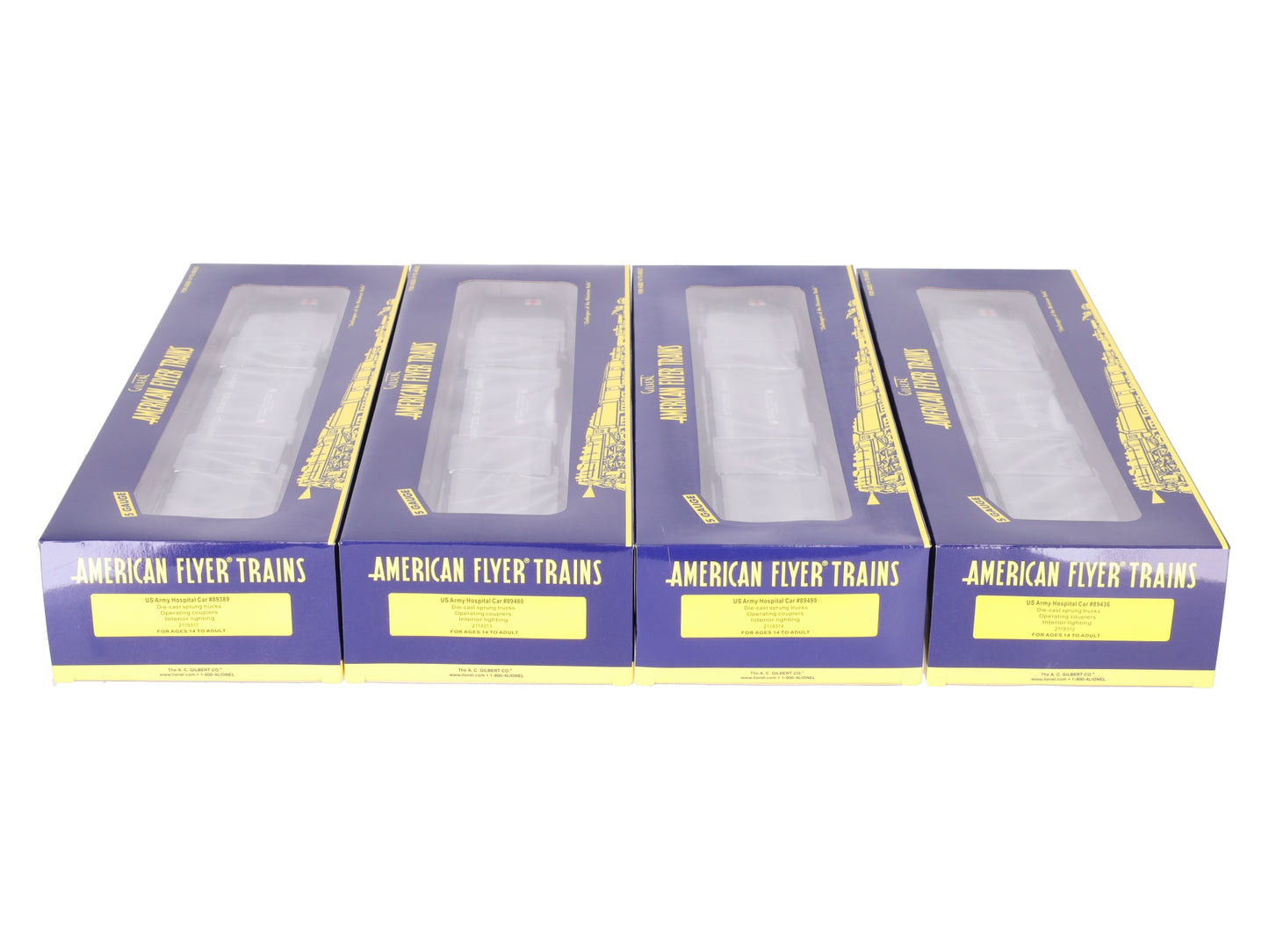 Lionel 2119310 S American Flyer US Army Hospital Car Pack (Pack of 4)