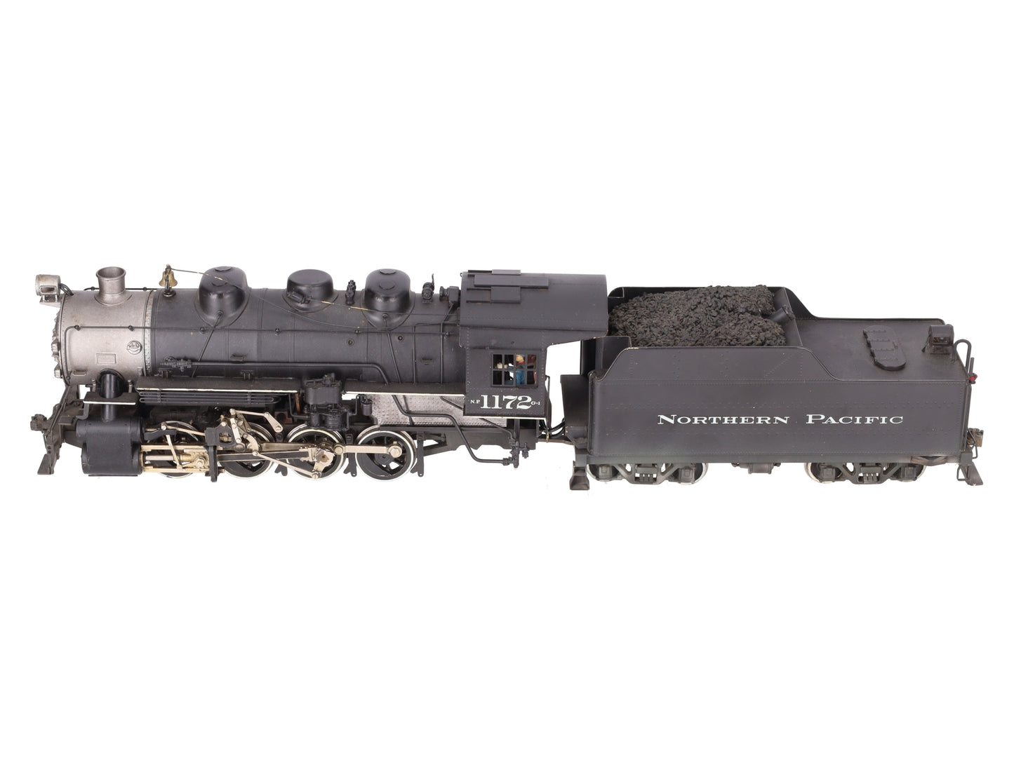 US Hobbies O 2-Rail Brass Northern Pacific 0-8-0 Steam Locomotive & Tender #1172 EX