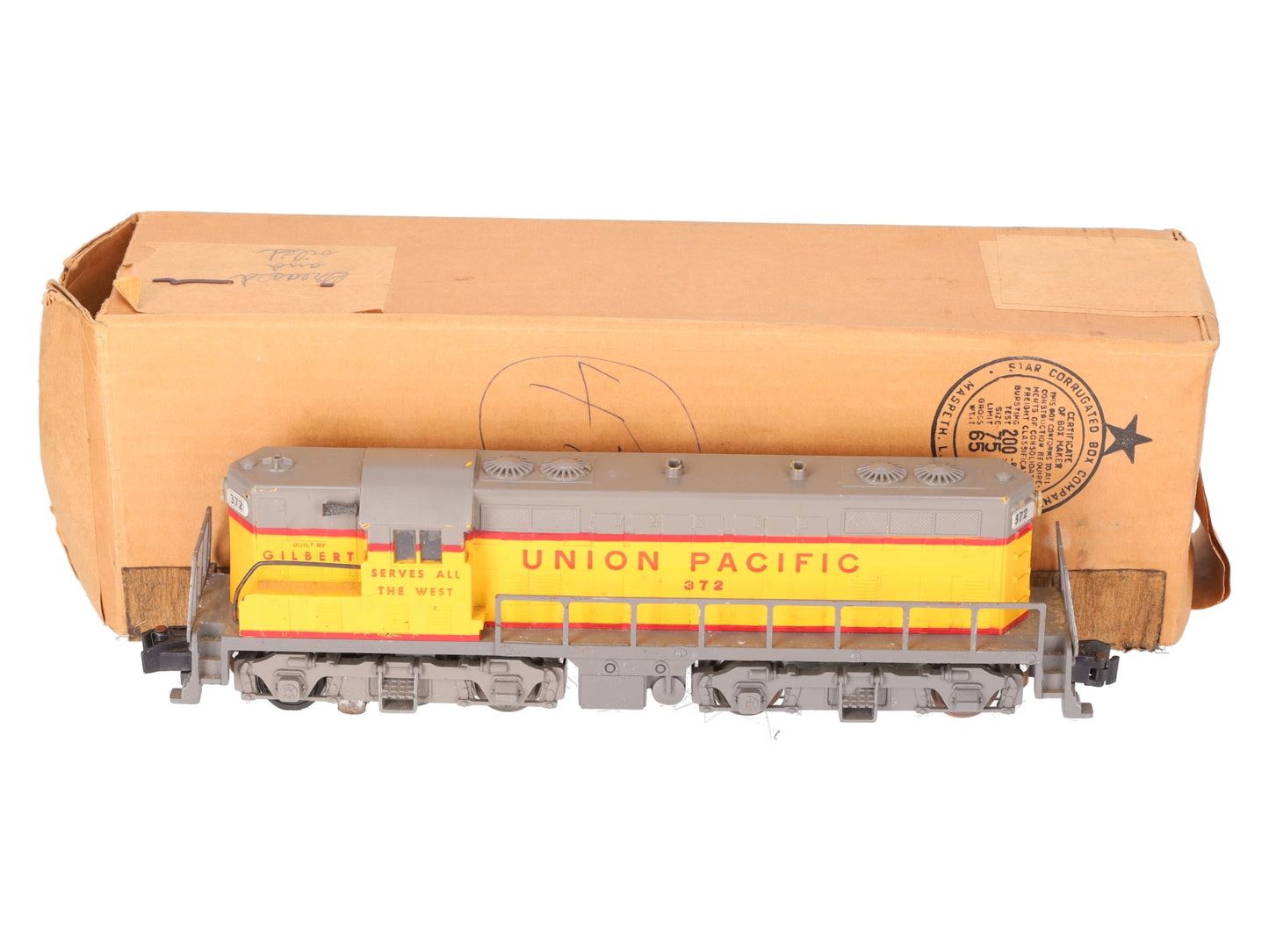 American Flyer 372 Vintage S Union Pacific GP-7 Powered Diesel Locomotive VG/Box
