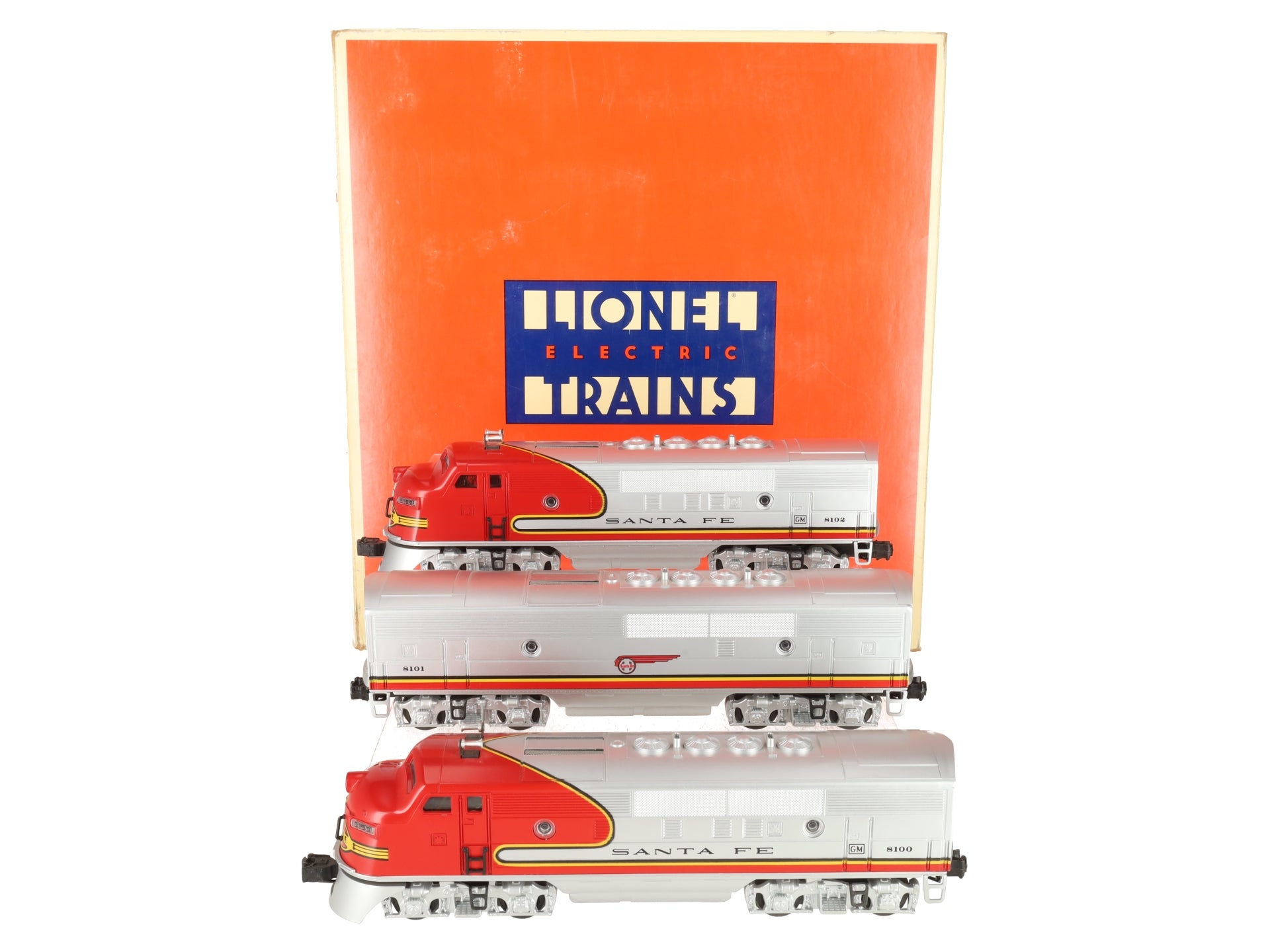 Lionel 6-11711 O Santa Fe F-3 ABA Diesel Locomotive Set #8100/8100/8102 with RS EX/Box
