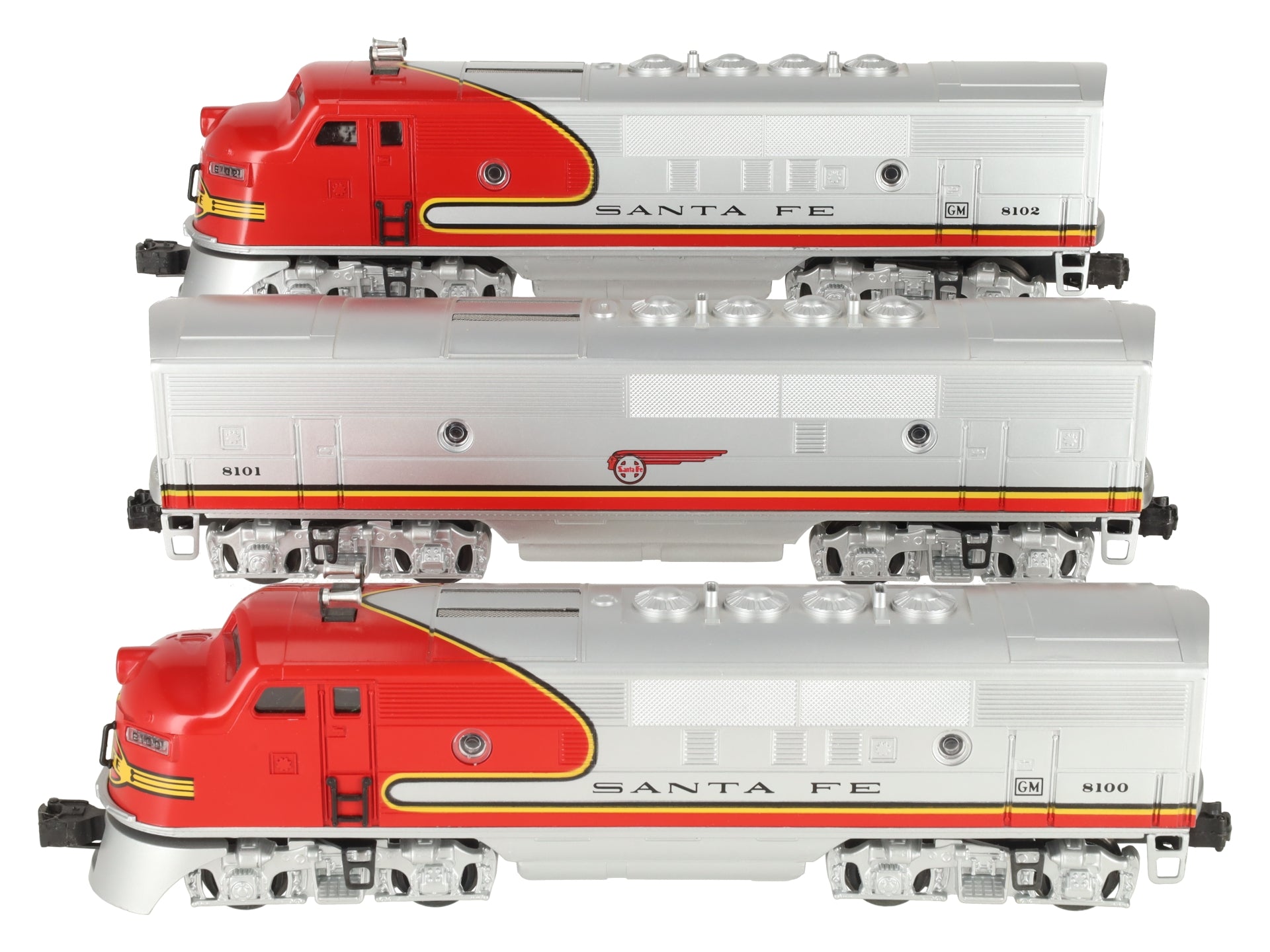 Lionel 6-11711 O Santa Fe F-3 ABA Diesel Locomotive Set #8100/8100/8102 with RS EX/Box