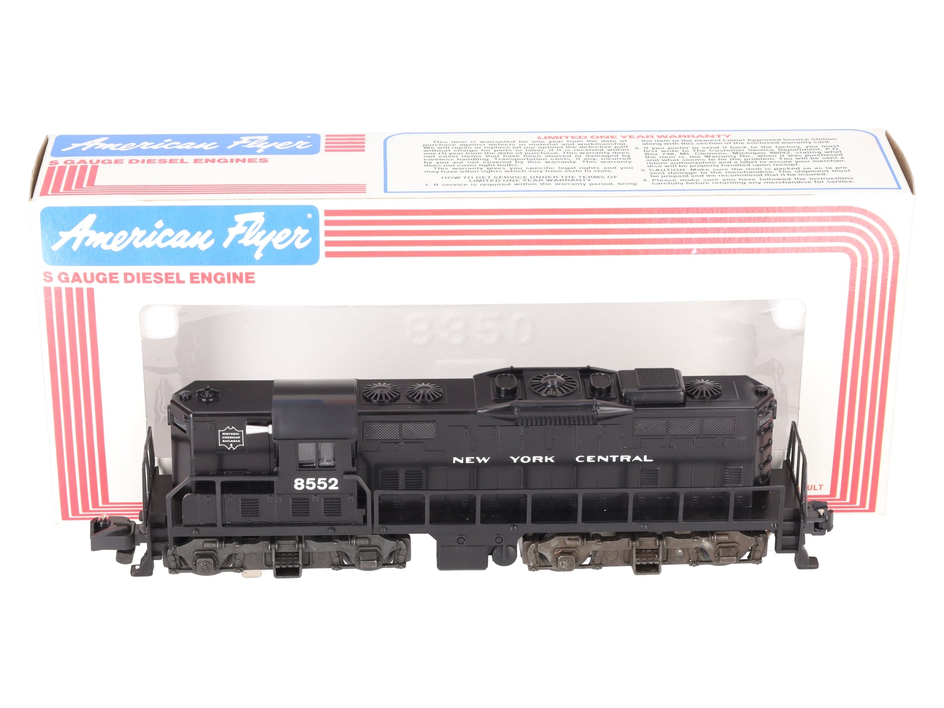 American Flyer 4-8552 S Scale New York Central GP-9 Diesel Locomotive EX/Box
