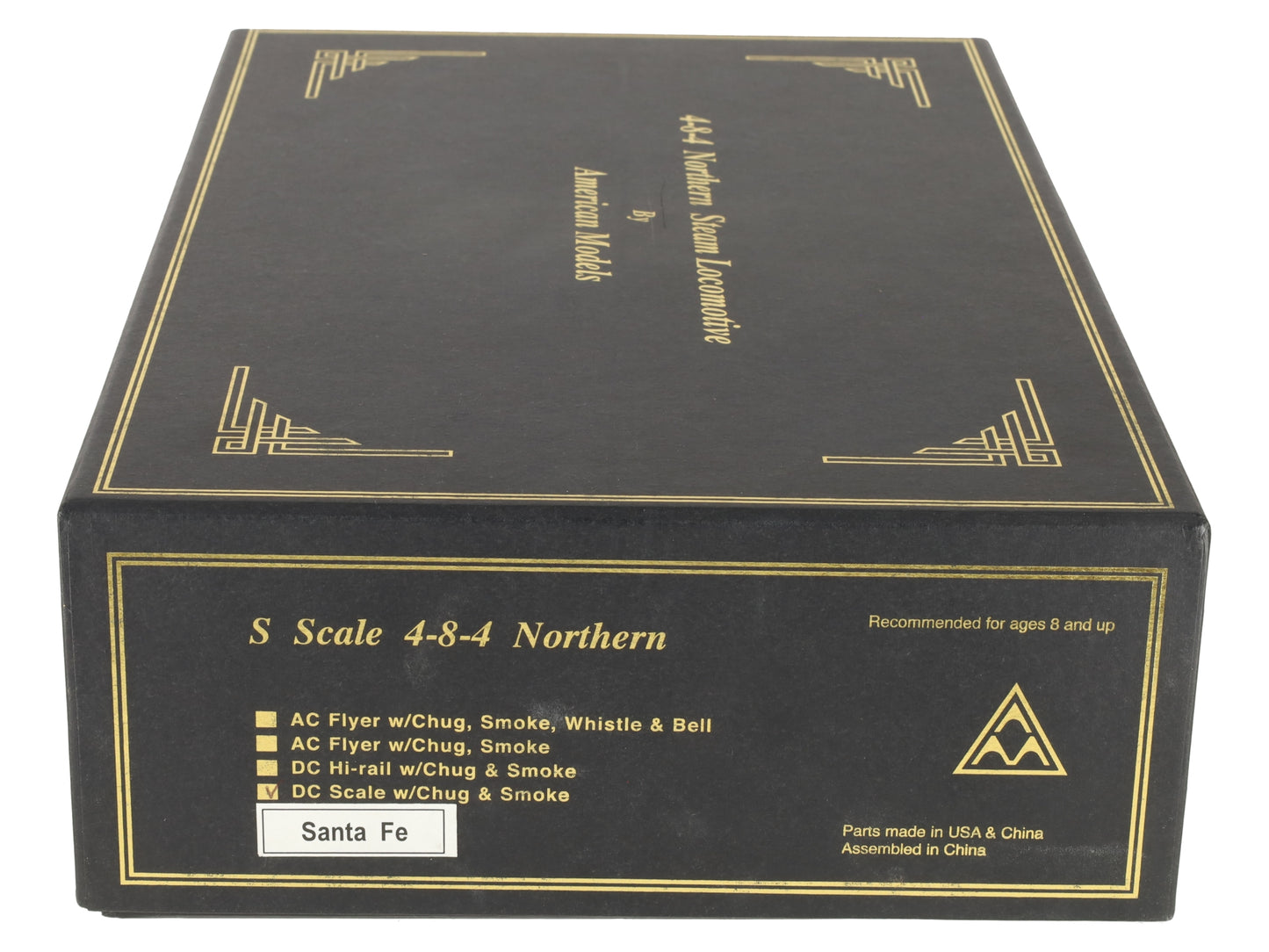 American Models S Scale Santa Fe A.T.S.F 4-8-4 Northern Steam Locomotive #2923 EX/Box