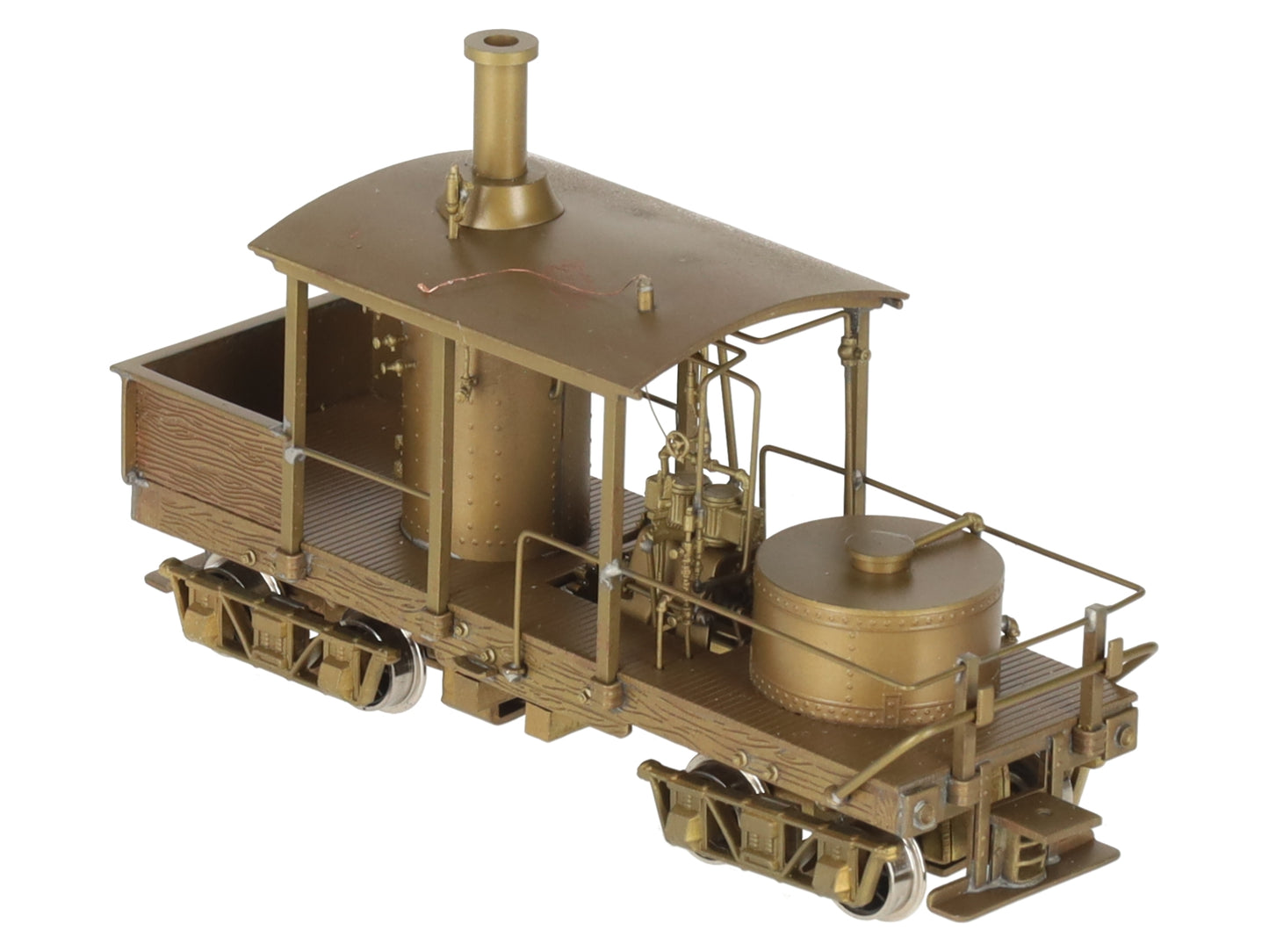 NWSL HO BRASS Class "A" Climax 12 Ton Vertical Boiler -Unpainted EX/Box