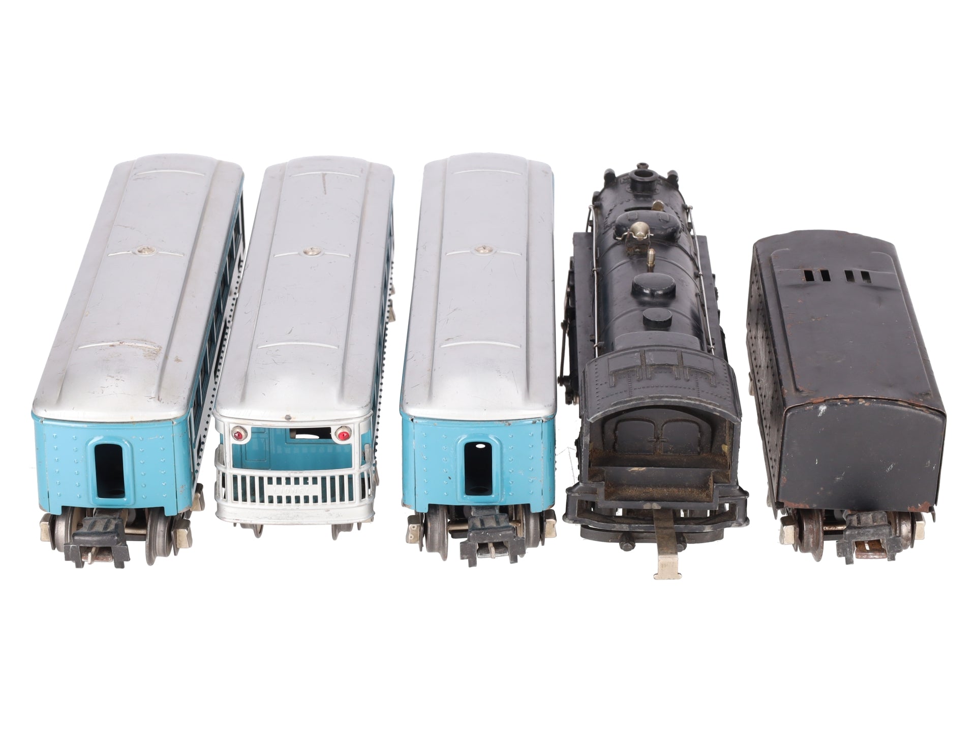 Lionel 1090W O Prewar Cataloged Steam Locomotive Passenger Set VG