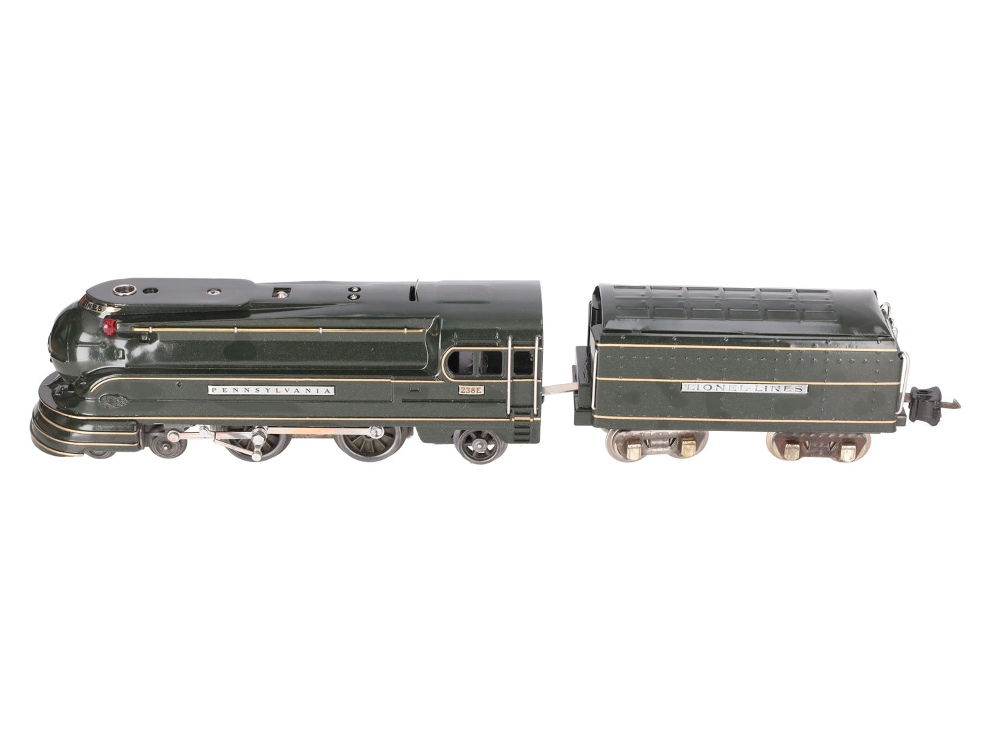 Lionel 238E Vintage O Pennsylvania Torpedo Steam Locomotive & Tender - Repainted