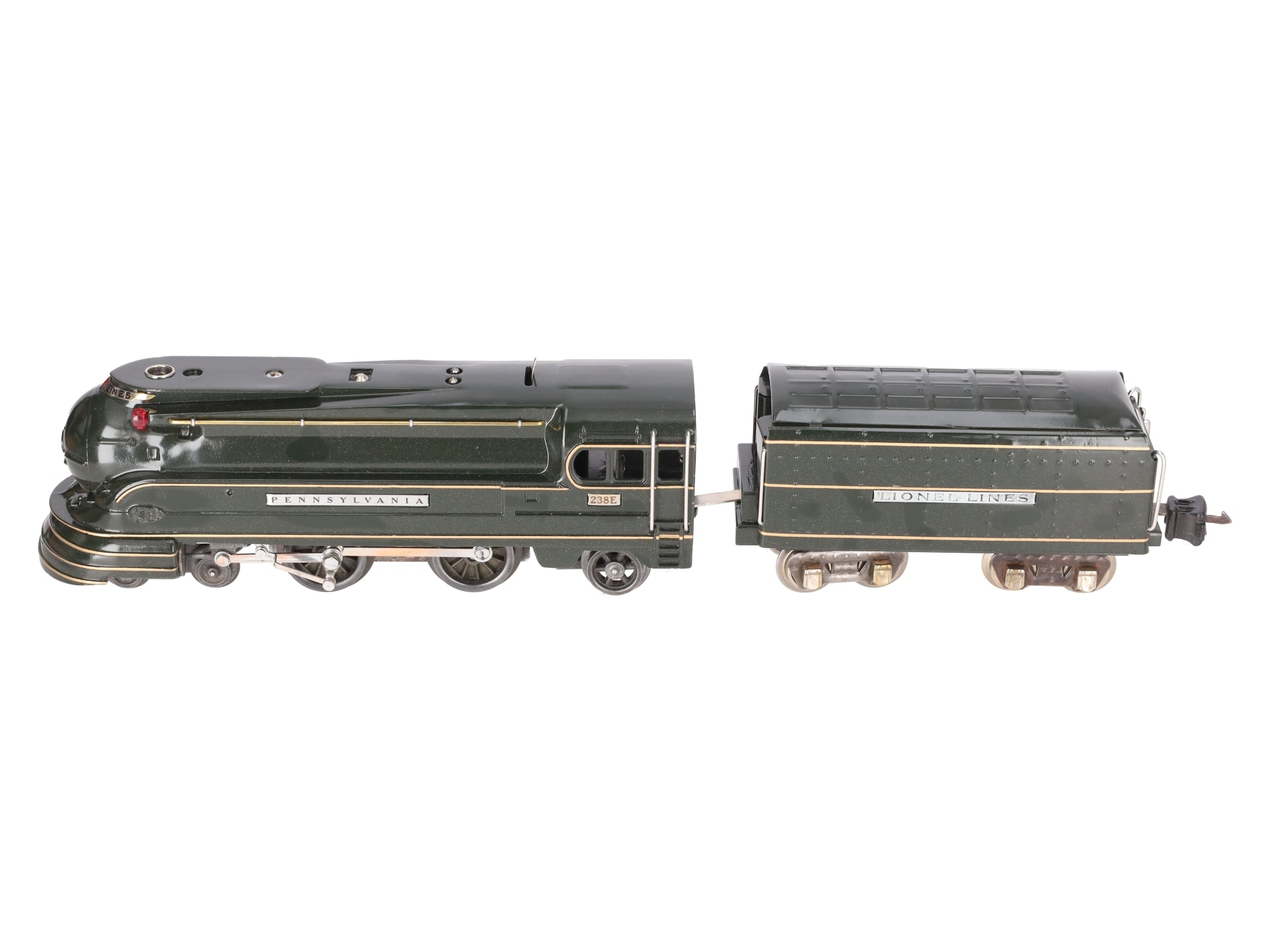 Lionel 238E Vintage O Pennsylvania Torpedo Steam Locomotive & Tender - Repainted