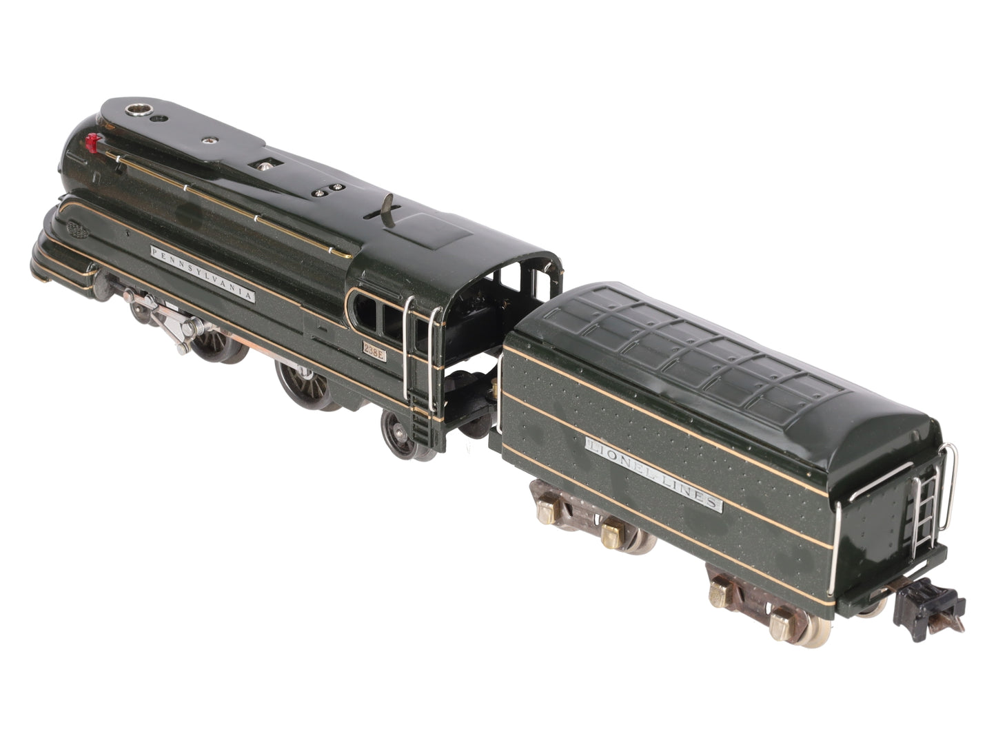 Lionel 238E Vintage O Pennsylvania Torpedo Steam Locomotive & Tender - Repainted