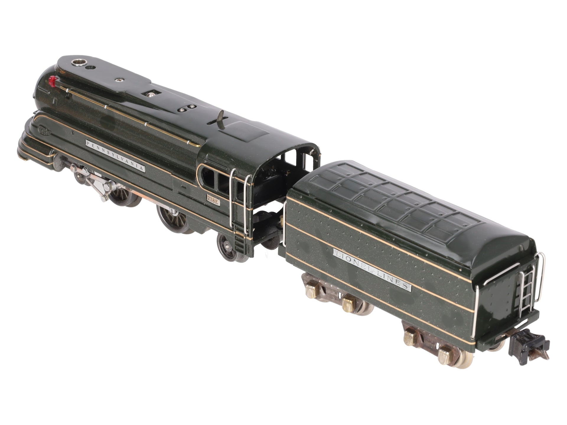 Lionel 238E Vintage O Pennsylvania Torpedo Steam Locomotive & Tender - Repainted