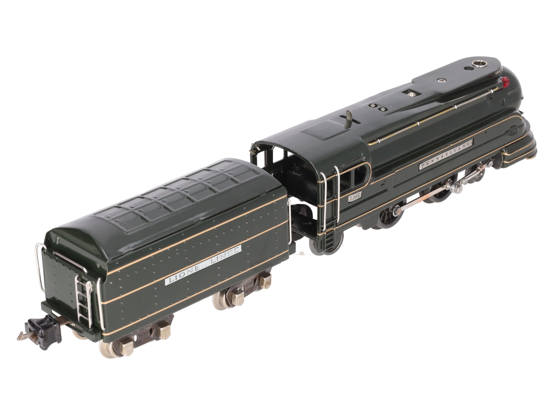 Lionel 238E Vintage O Pennsylvania Torpedo Steam Locomotive & Tender - Repainted