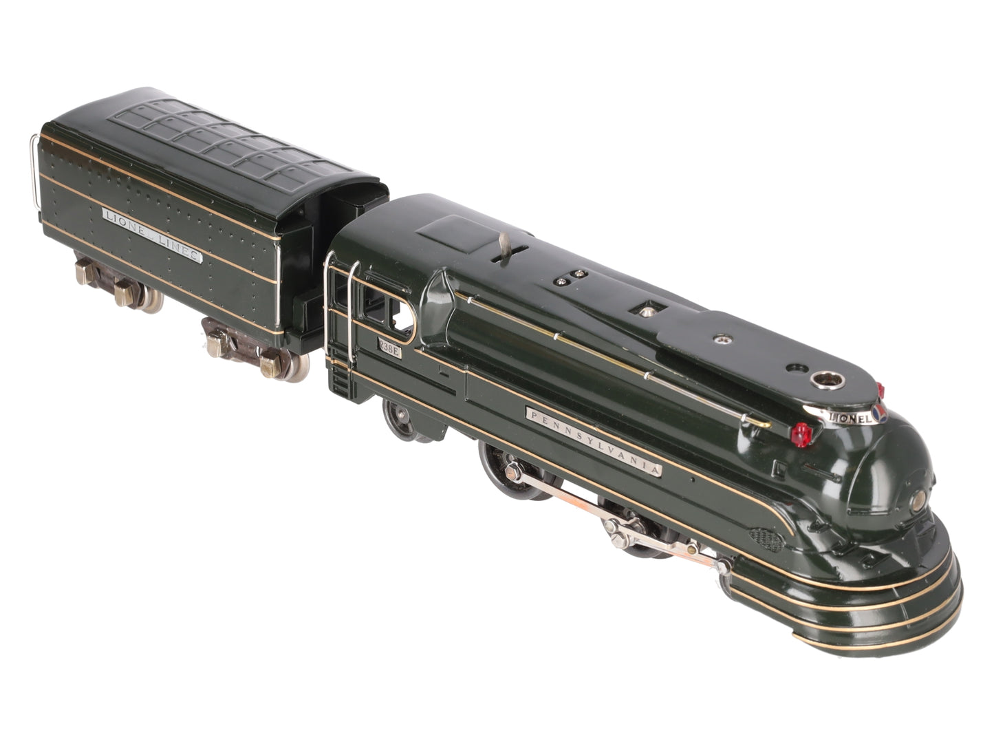 Lionel 238E Vintage O Pennsylvania Torpedo Steam Locomotive & Tender - Repainted