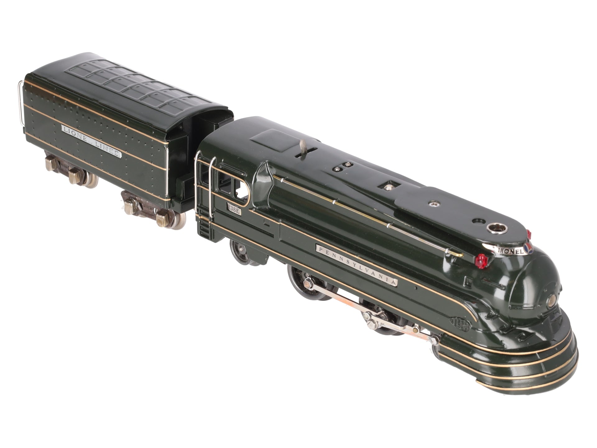 Lionel 238E Vintage O Pennsylvania Torpedo Steam Locomotive & Tender - Repainted