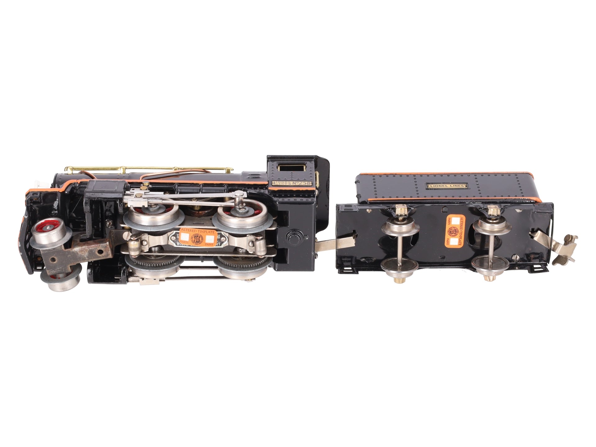 Lionel 258 Vintage O Prewar Tinplate 2-4-0 Steam Locomotive & Tender - Repainted