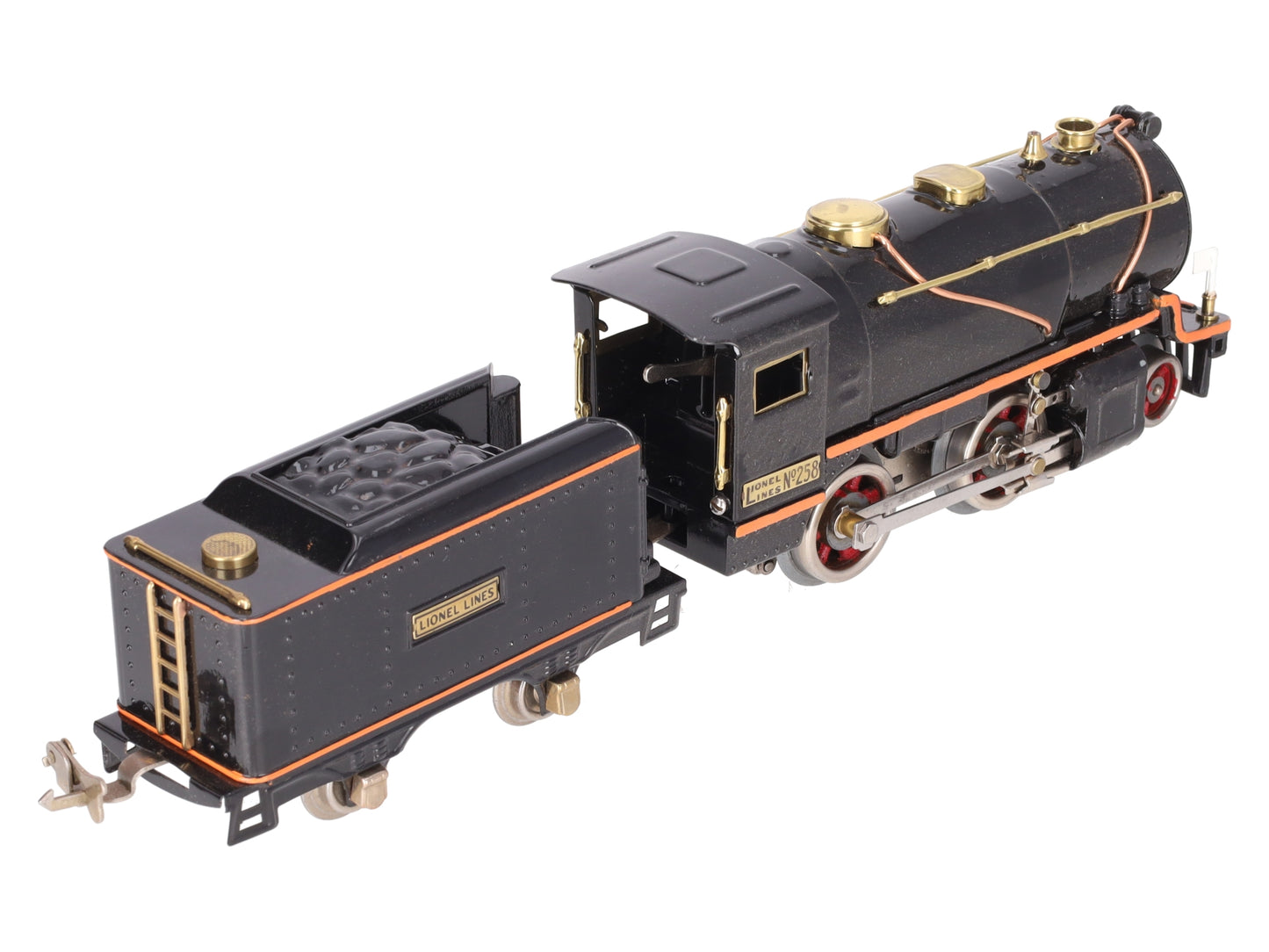 Lionel 258 Vintage O Prewar Tinplate 2-4-0 Steam Locomotive & Tender - Repainted
