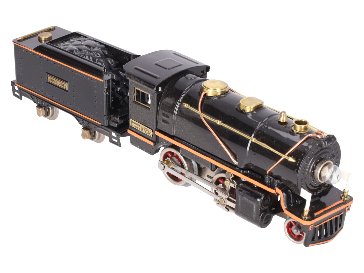 Lionel 258 Vintage O Prewar Tinplate 2-4-0 Steam Locomotive & Tender - Repainted