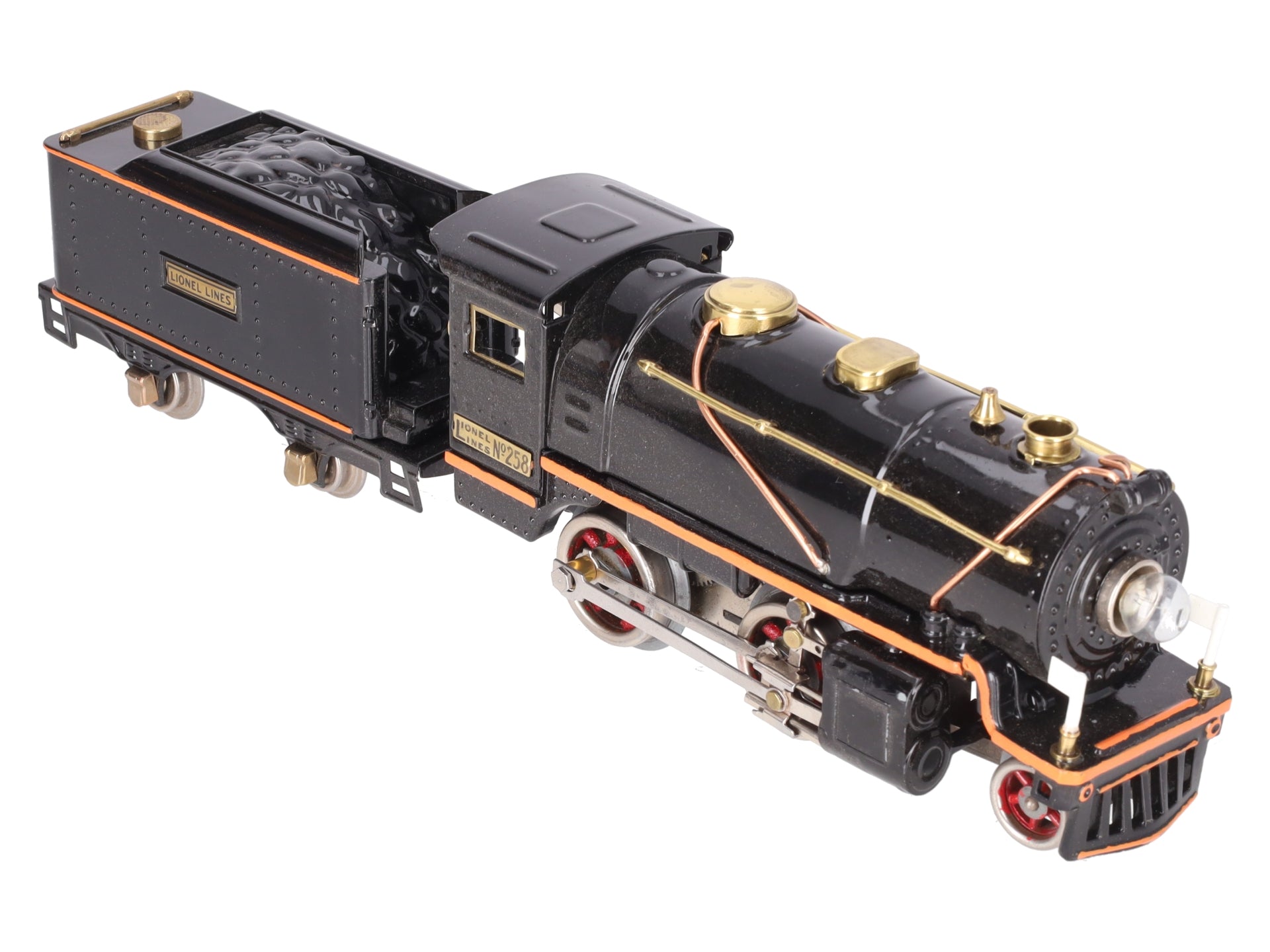 Lionel 258 Vintage O Prewar Tinplate 2-4-0 Steam Locomotive & Tender - Repainted