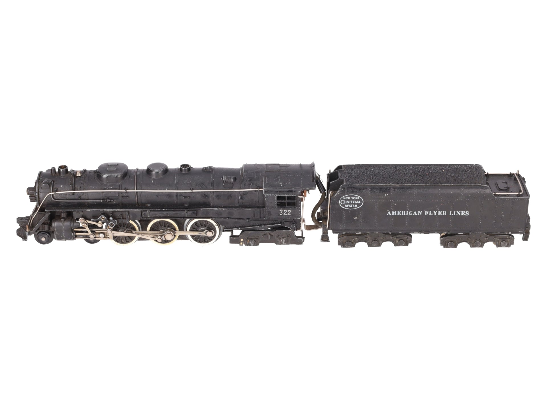 American Flyer 322 Vintage S NYC 4-6-4 Hudson Steam Locomotive & Tender VG
