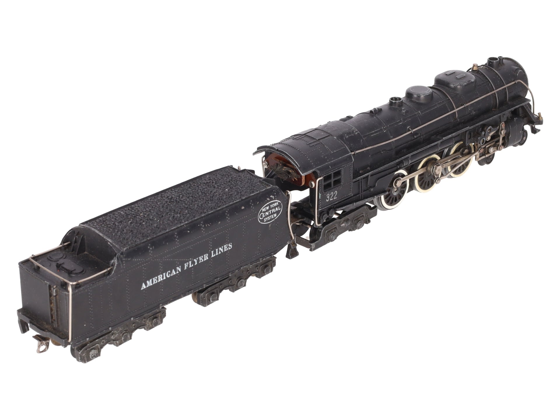 American Flyer 322 Vintage S NYC 4-6-4 Hudson Steam Locomotive & Tender VG